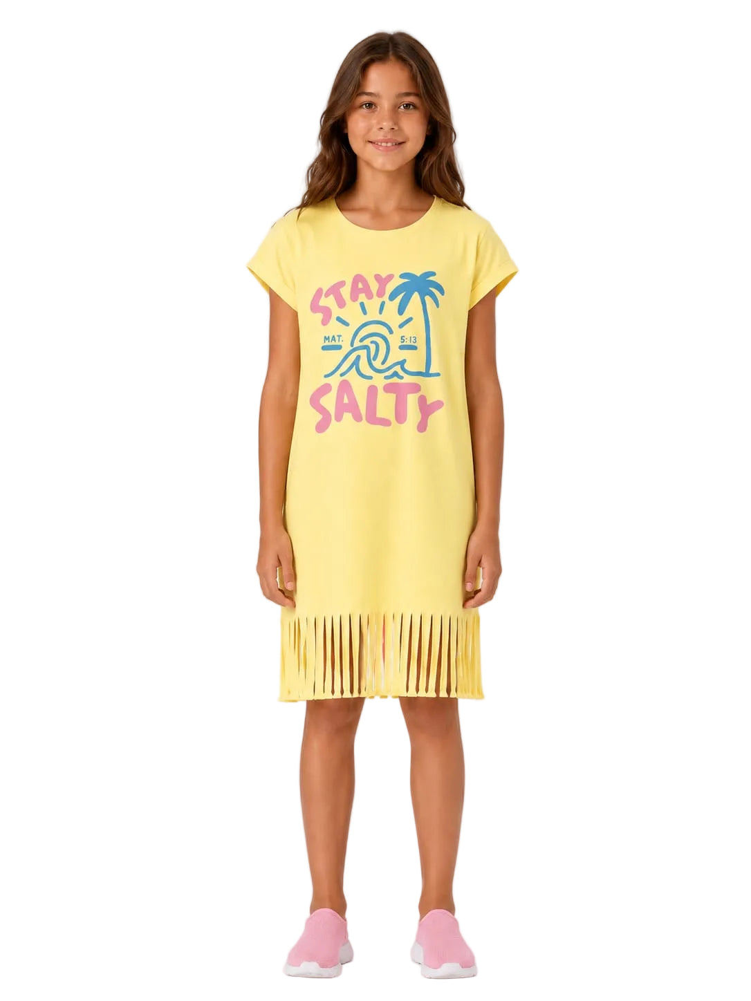 Stay Salty Fringe Dress