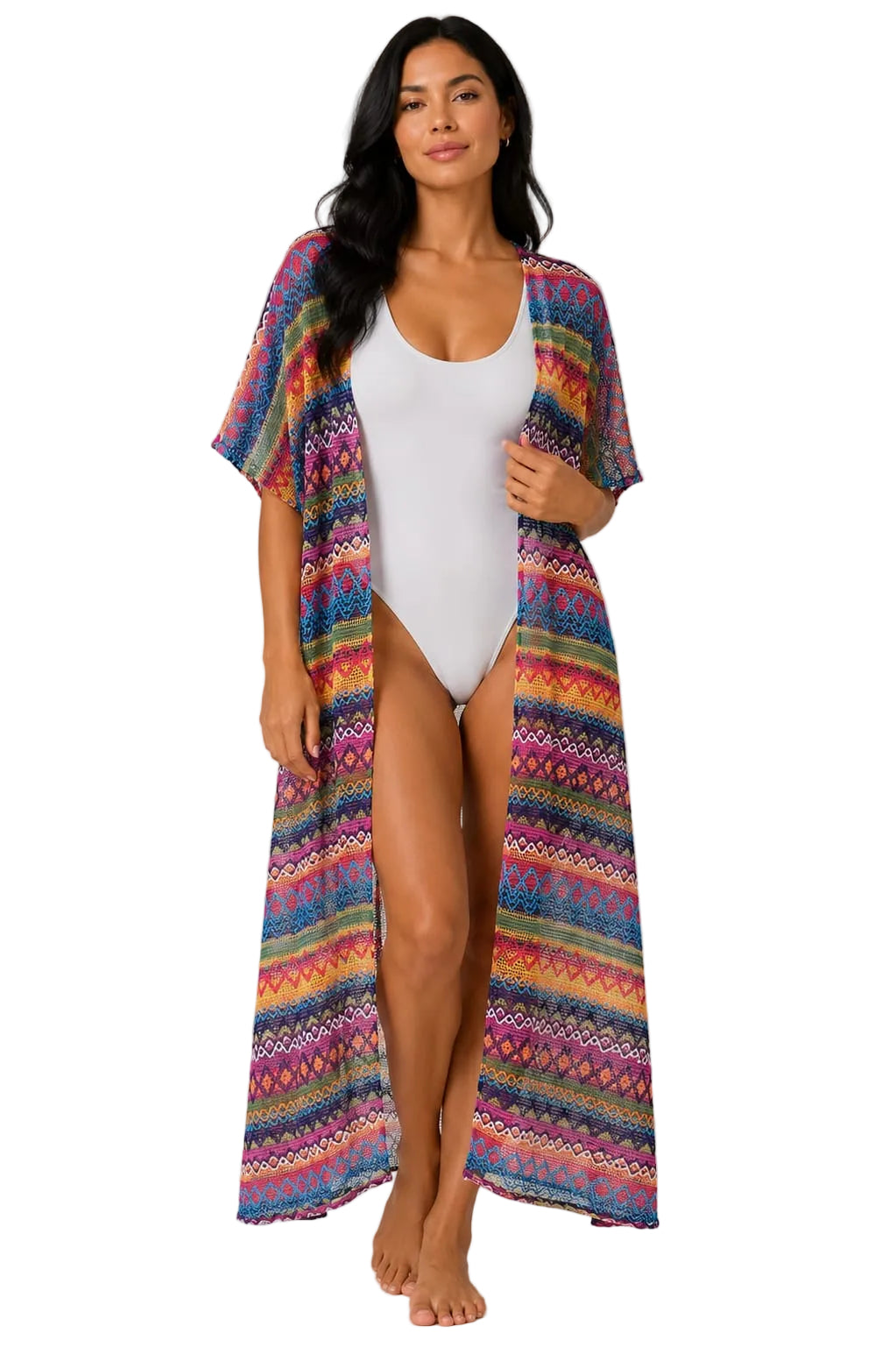 Multicolor Crochet Beach Cover-up