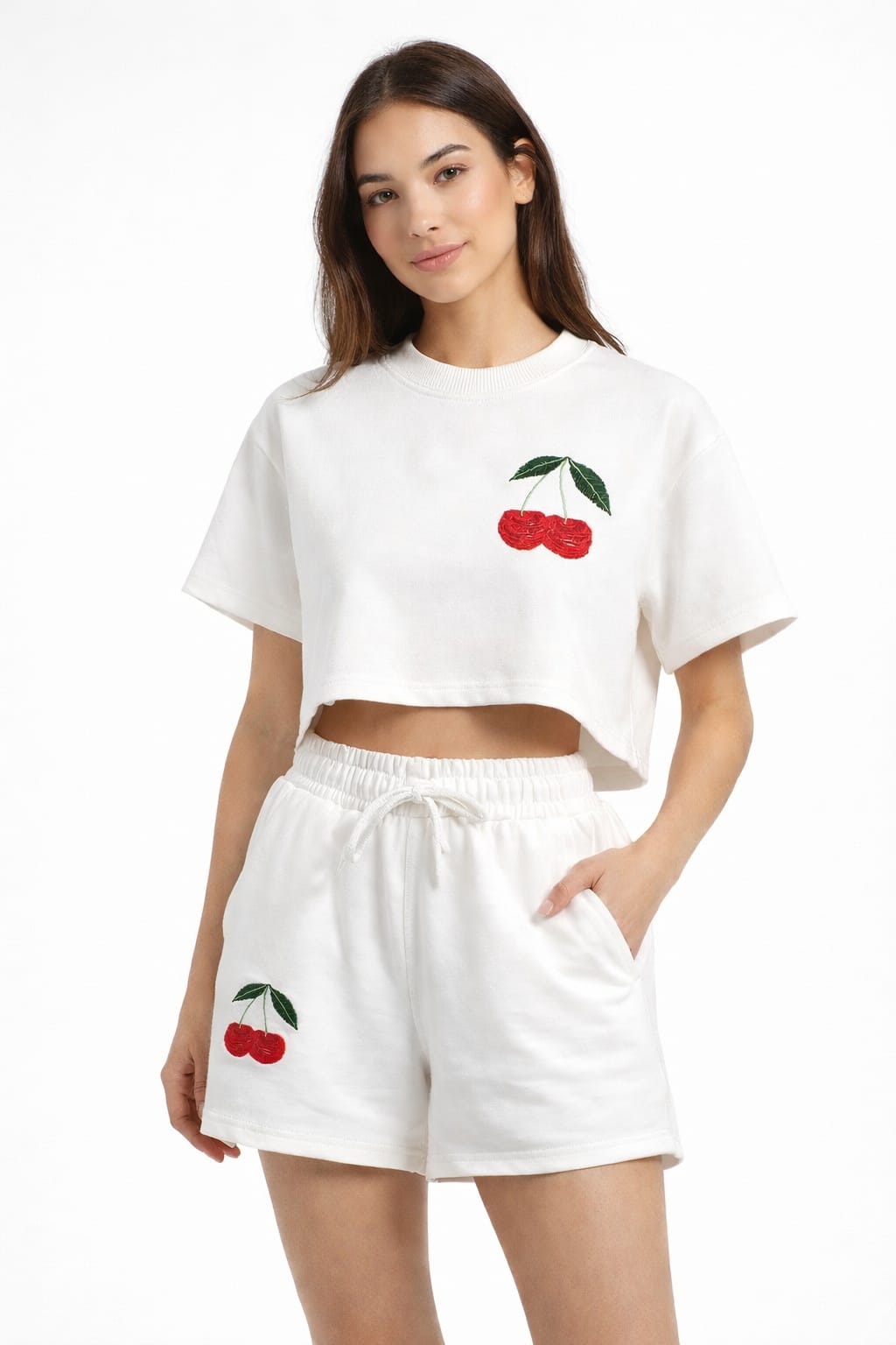 Cherry Embroidered Tracksuit SET (2 pieces)
