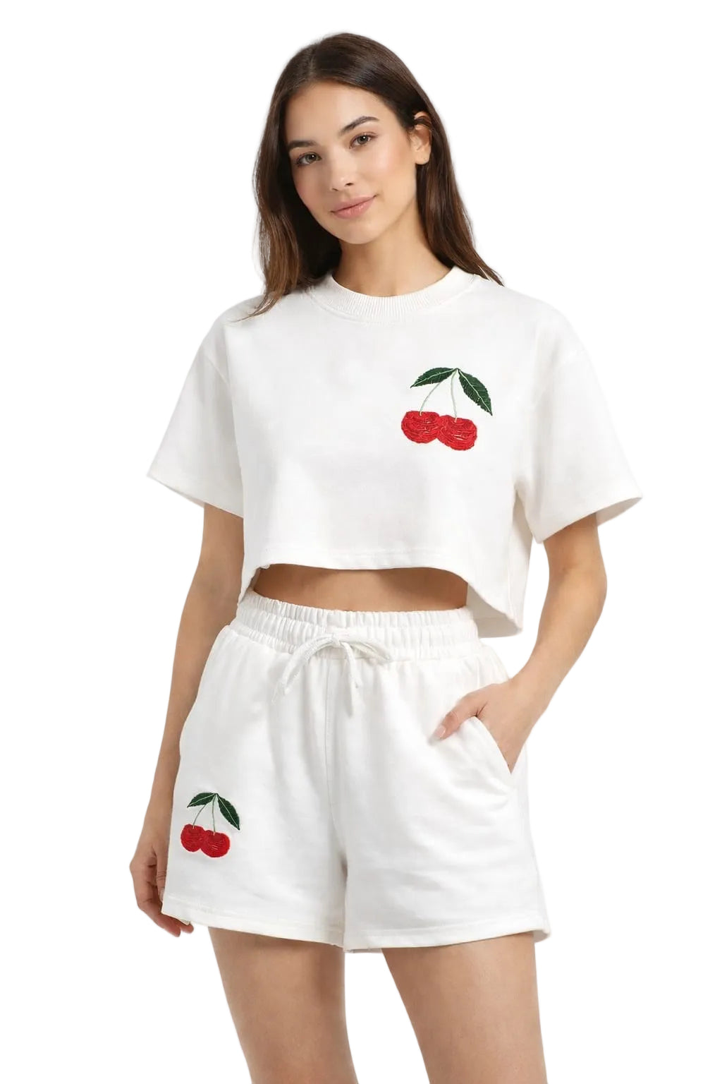 Cherry Embroidered Tracksuit SET (2 pieces)