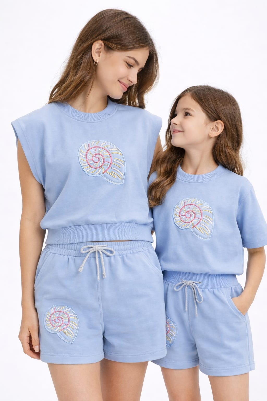 Seashell Embroidered Tracksuit SET (2 pieces)