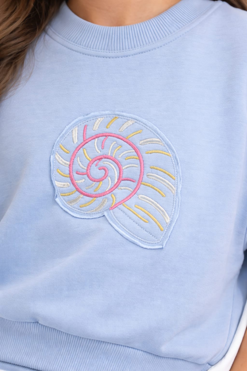 Seashell Embroidered Tracksuit SET (2 pieces)