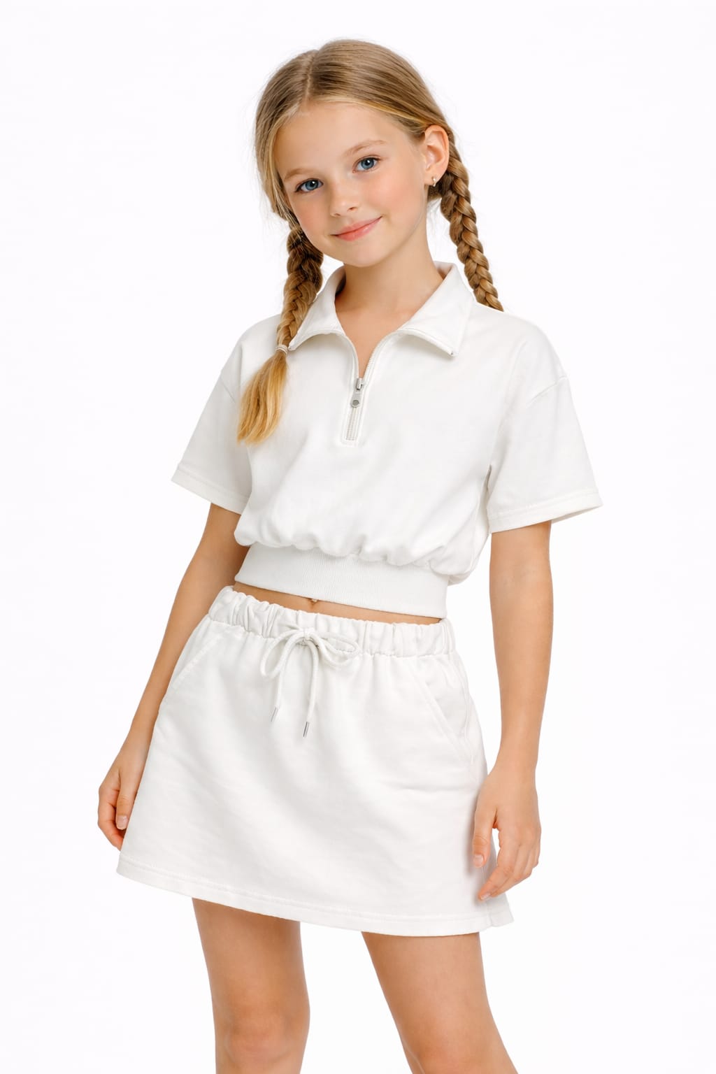 V Neck Half Zip Tracksuit SET