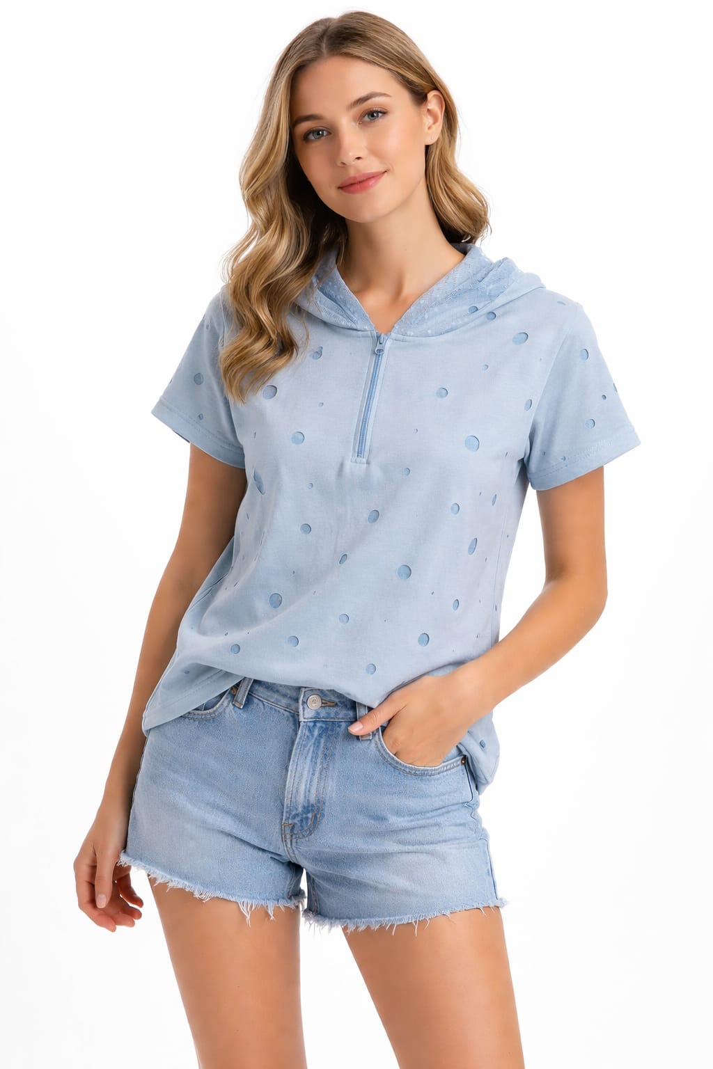 Top with Round Shaped Laser Cut