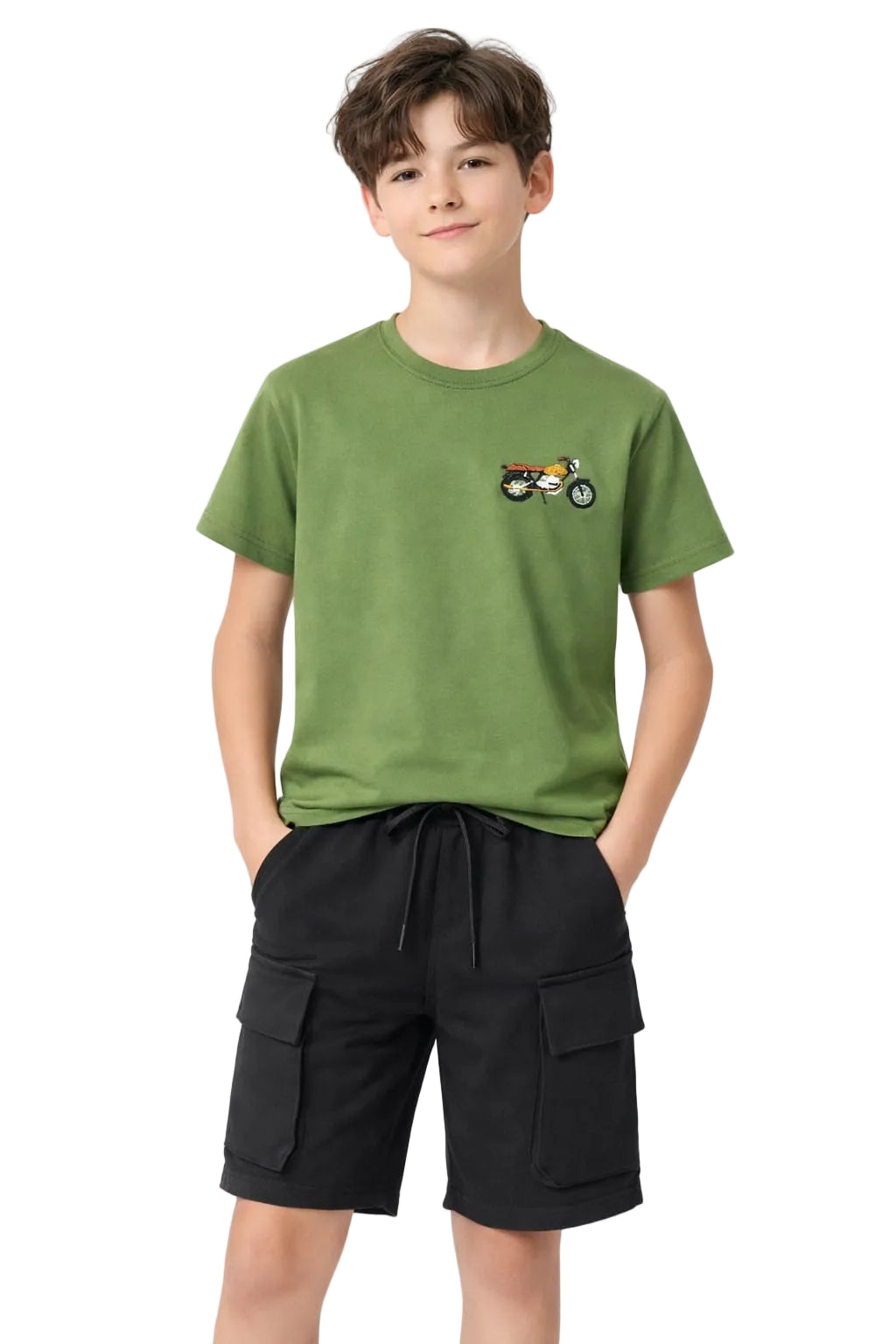 Motorcycle Embroidered T-shirt