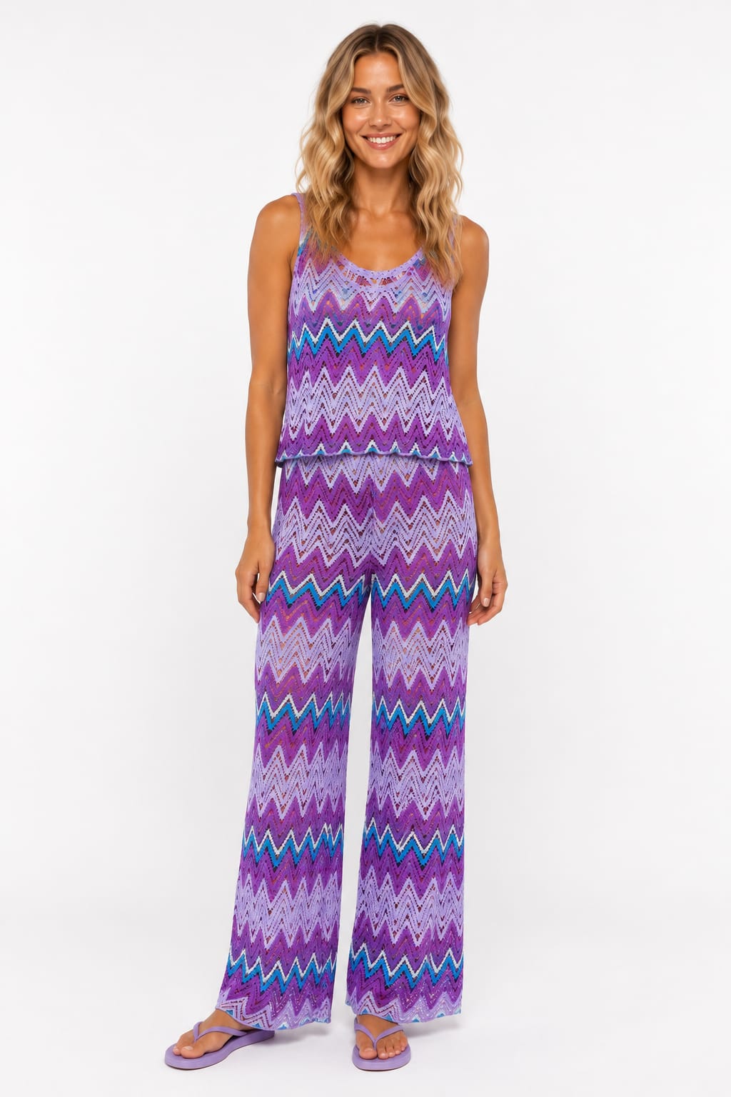 Top with Wide-Leg Pant SET