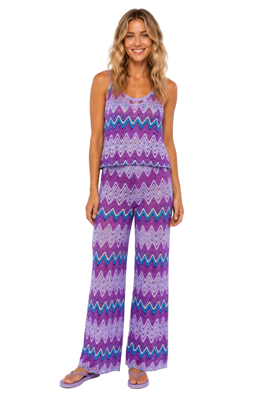 Top with Wide-Leg Pant SET