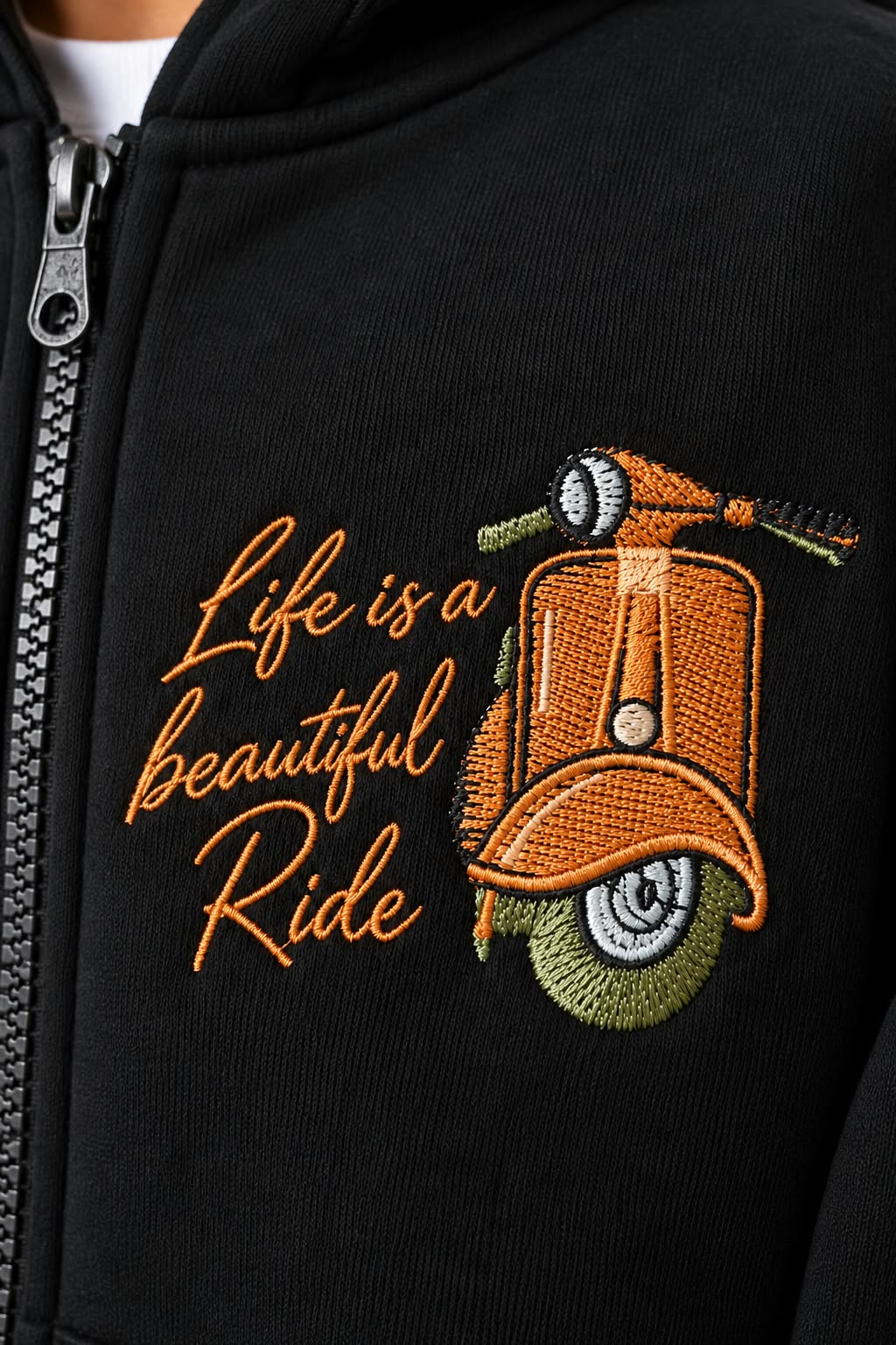 Vespa Embroidered Jacket in FLEECE