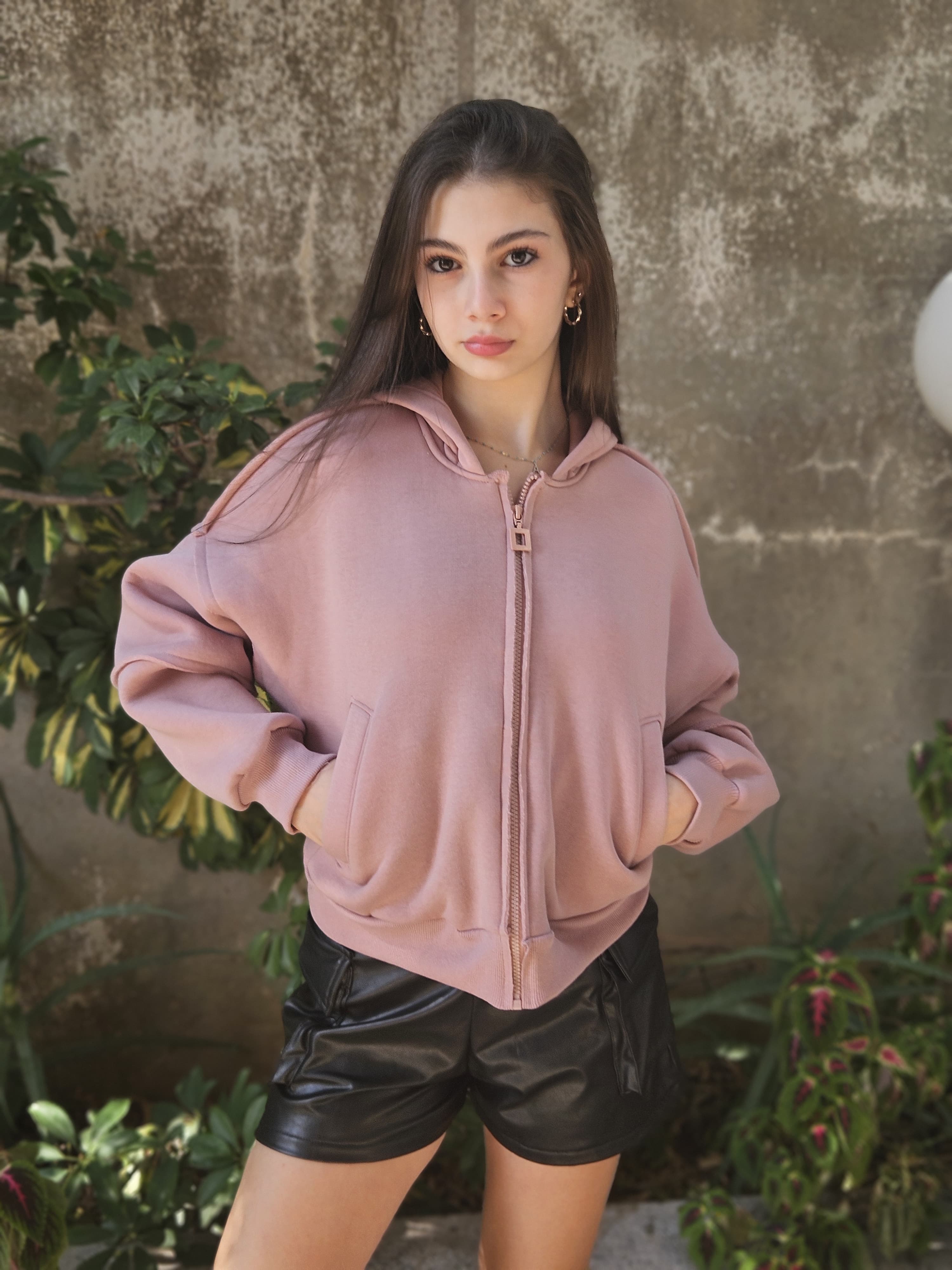 Cropped Fleece Jacket - Pear