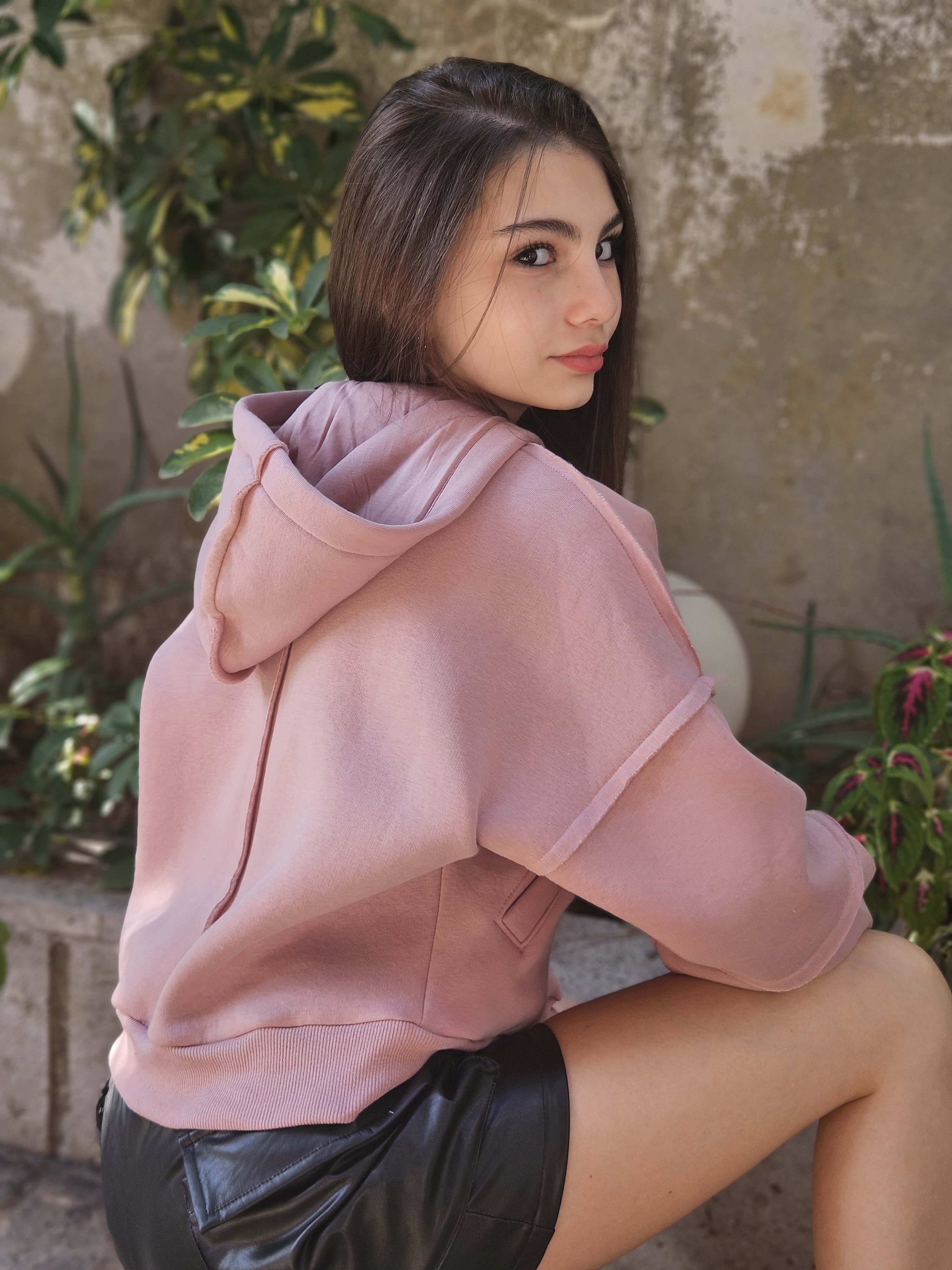 Cropped Fleece Jacket - Pear