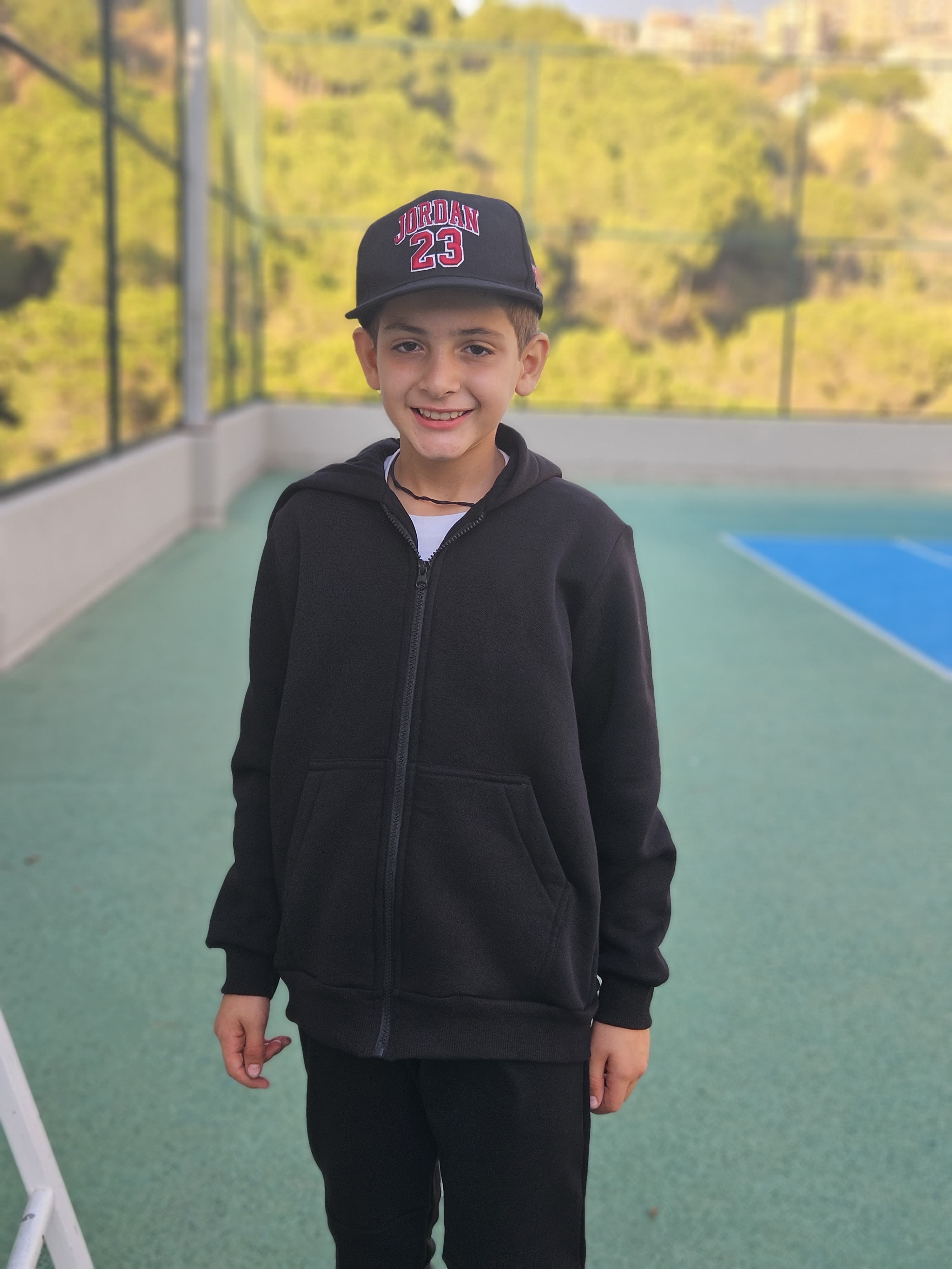 Printed Hooded Fleece Jacket - Pear