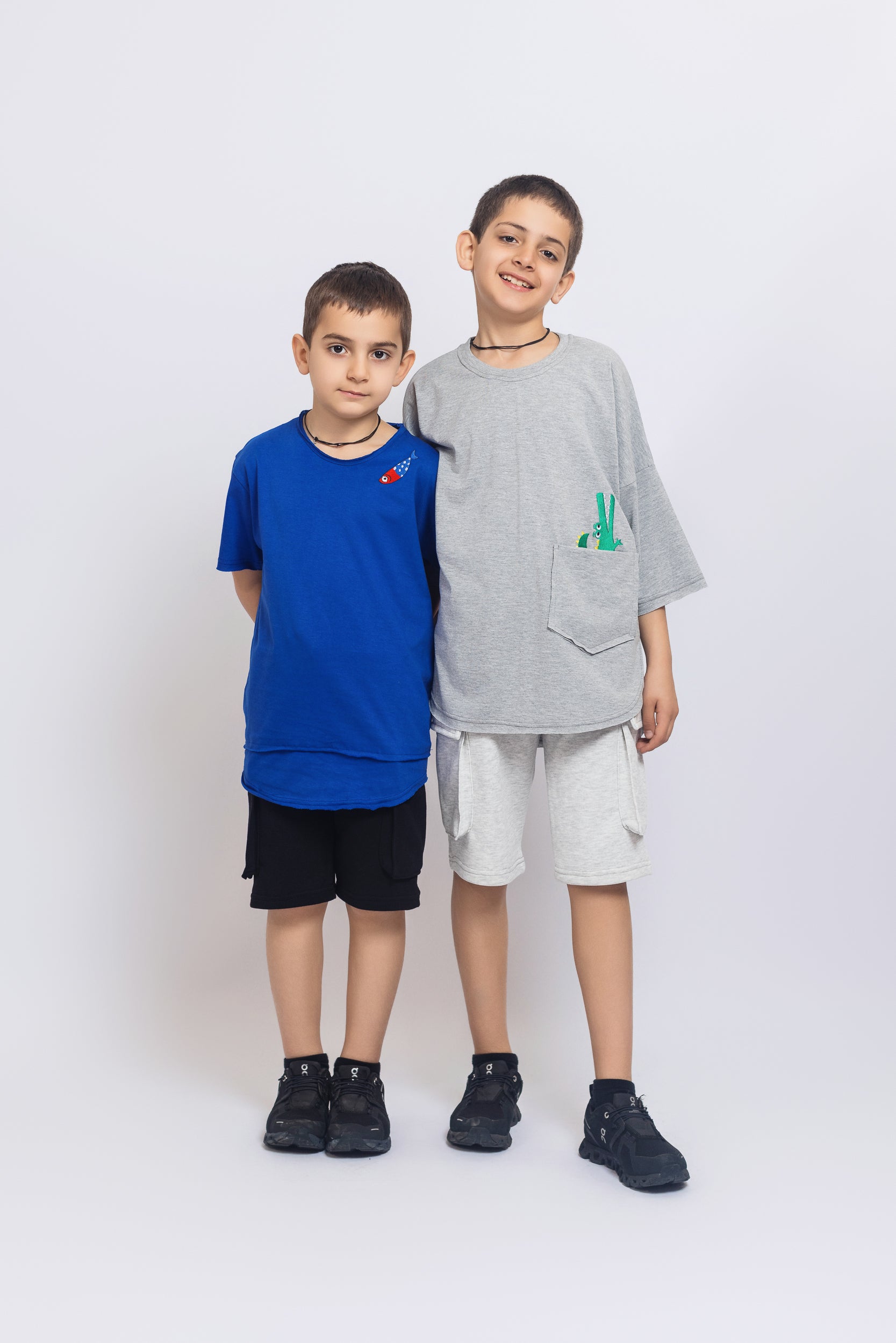 Crocodile T-shirt For Boys - Grey - Pear