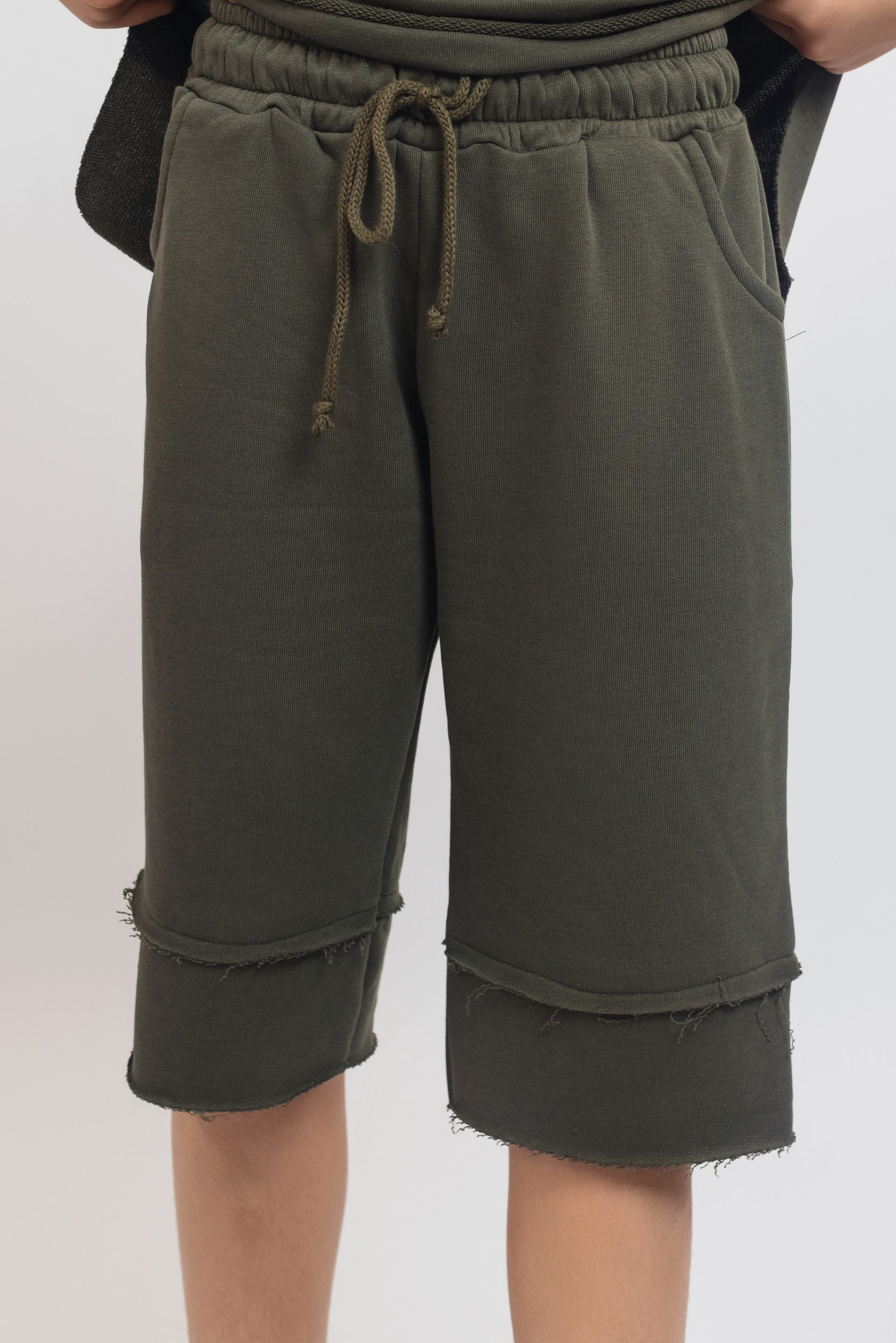 Smiley Tracksuit Set For Boys - Khaki - Pear