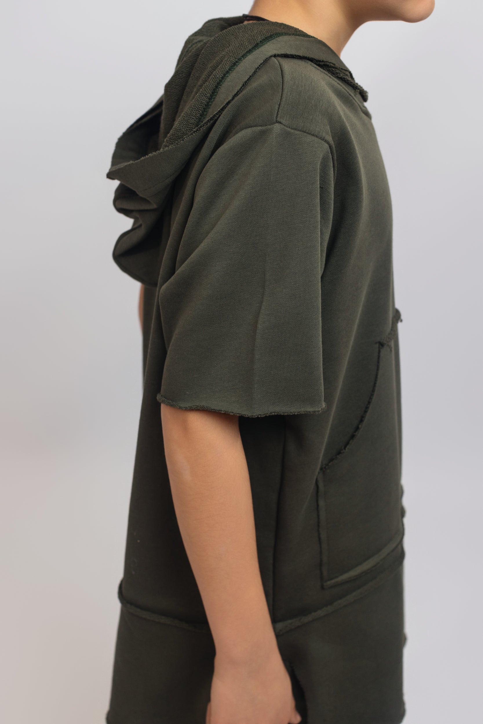 Smiley Tracksuit Set For Boys - Khaki - Pear