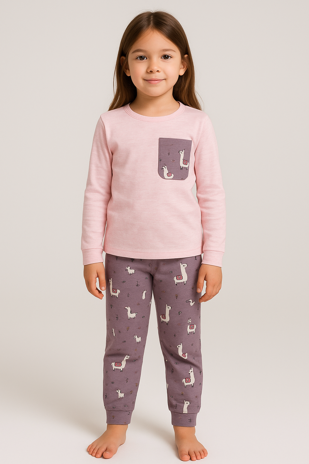 Lama Pyjama Set for Girls