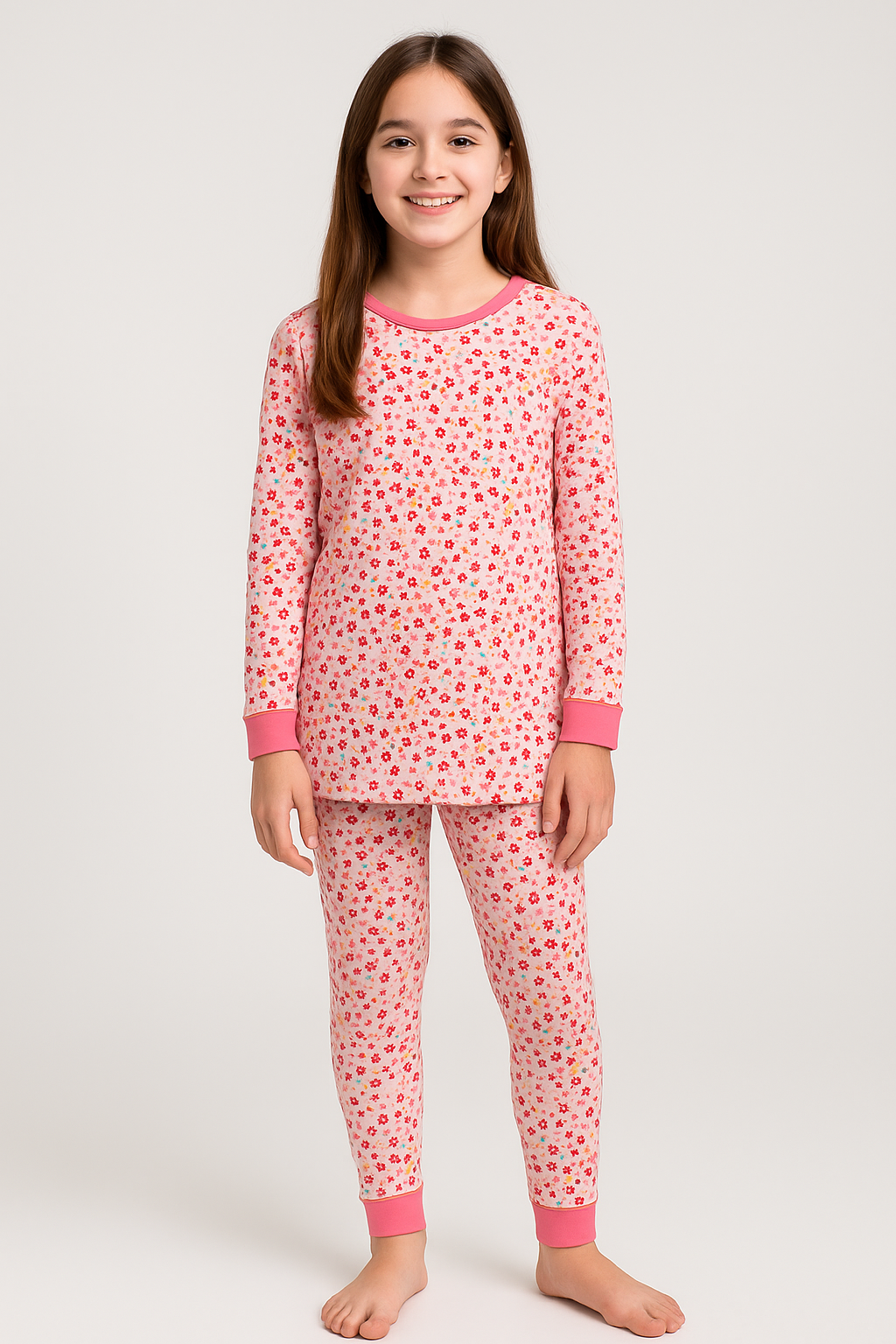 Floral Pyjama Set for Girls