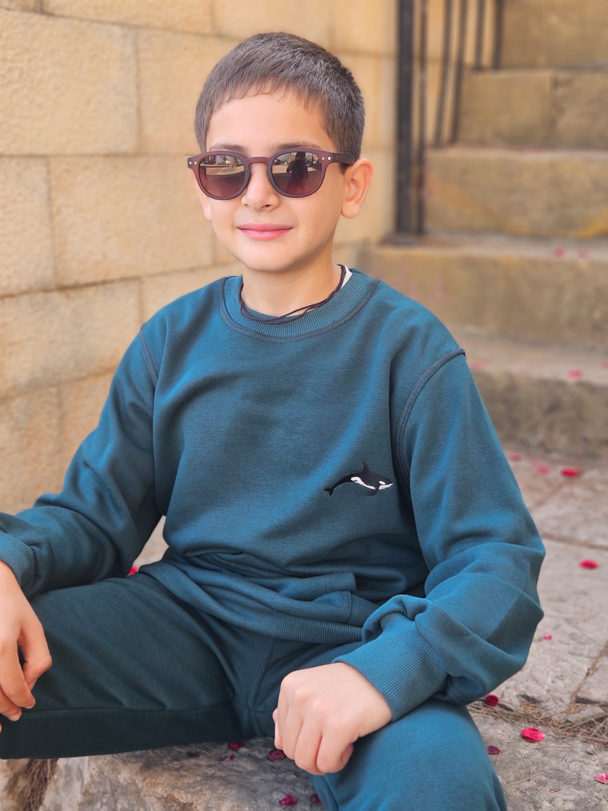 Whale Embroidered Sweatshirt