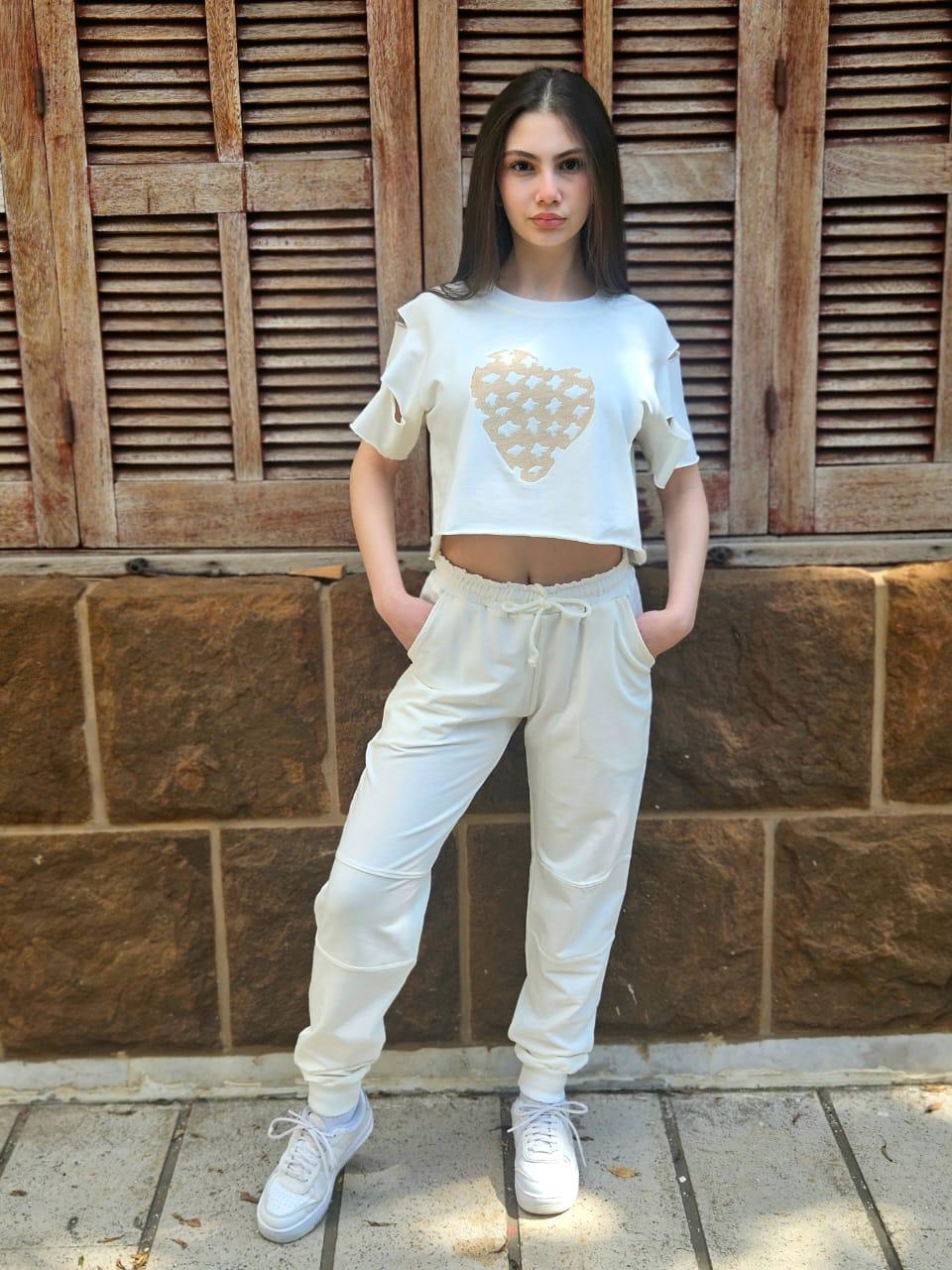Heart Embroidered Top