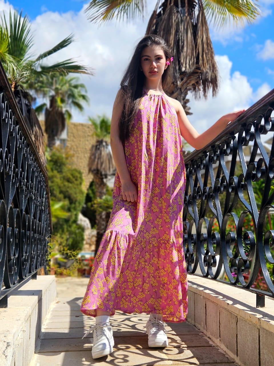 Viscose Floral Dress - Woman