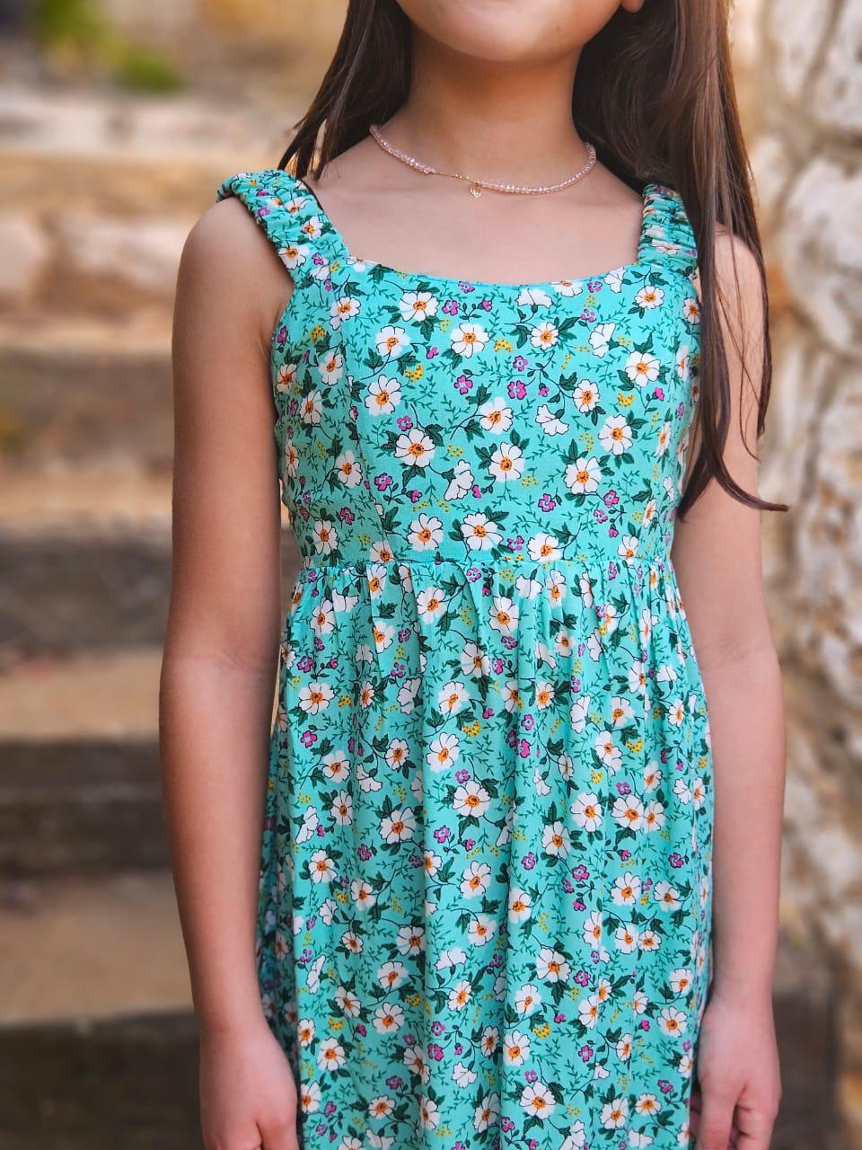 Viscose Floral Dress - Girls