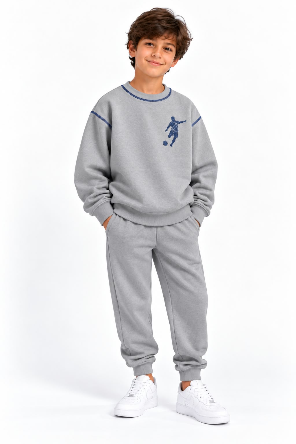Football Embroidered Sweatshirt