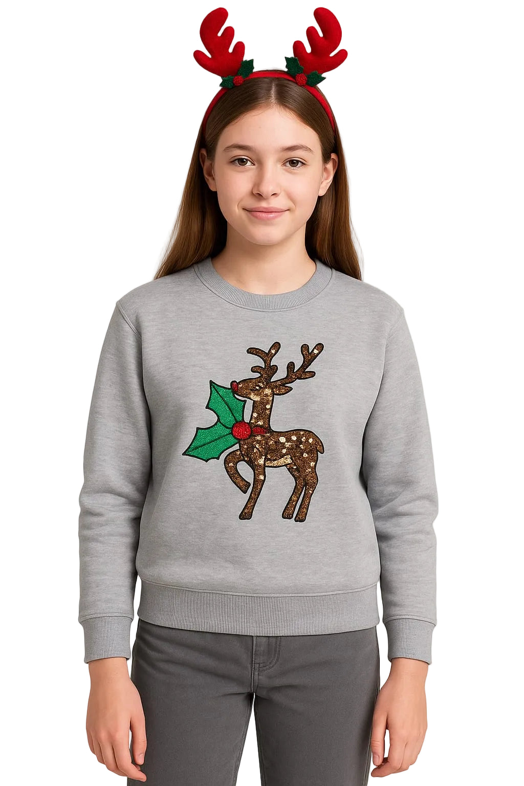 Reindeer Sequin Sweater