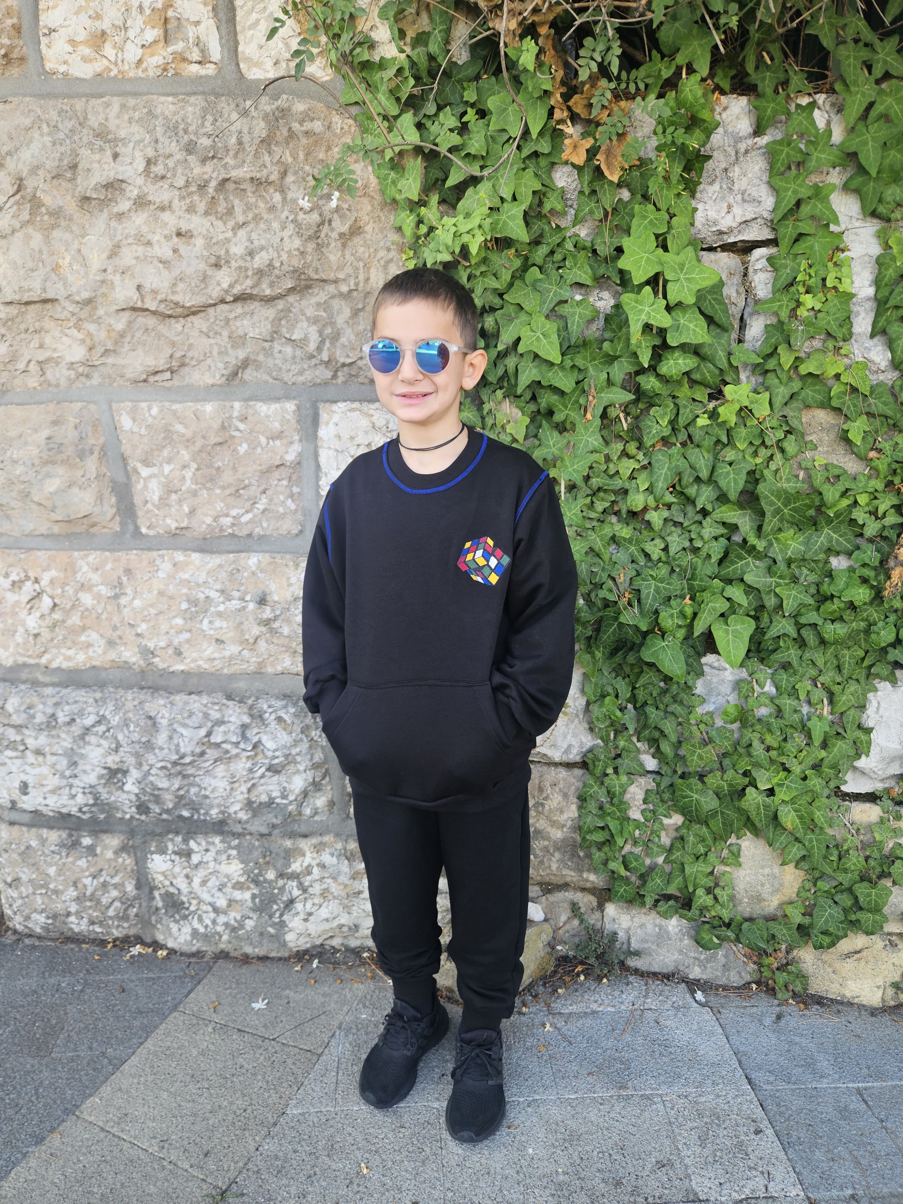 Rubik Cube Embroidered Sweatshirt