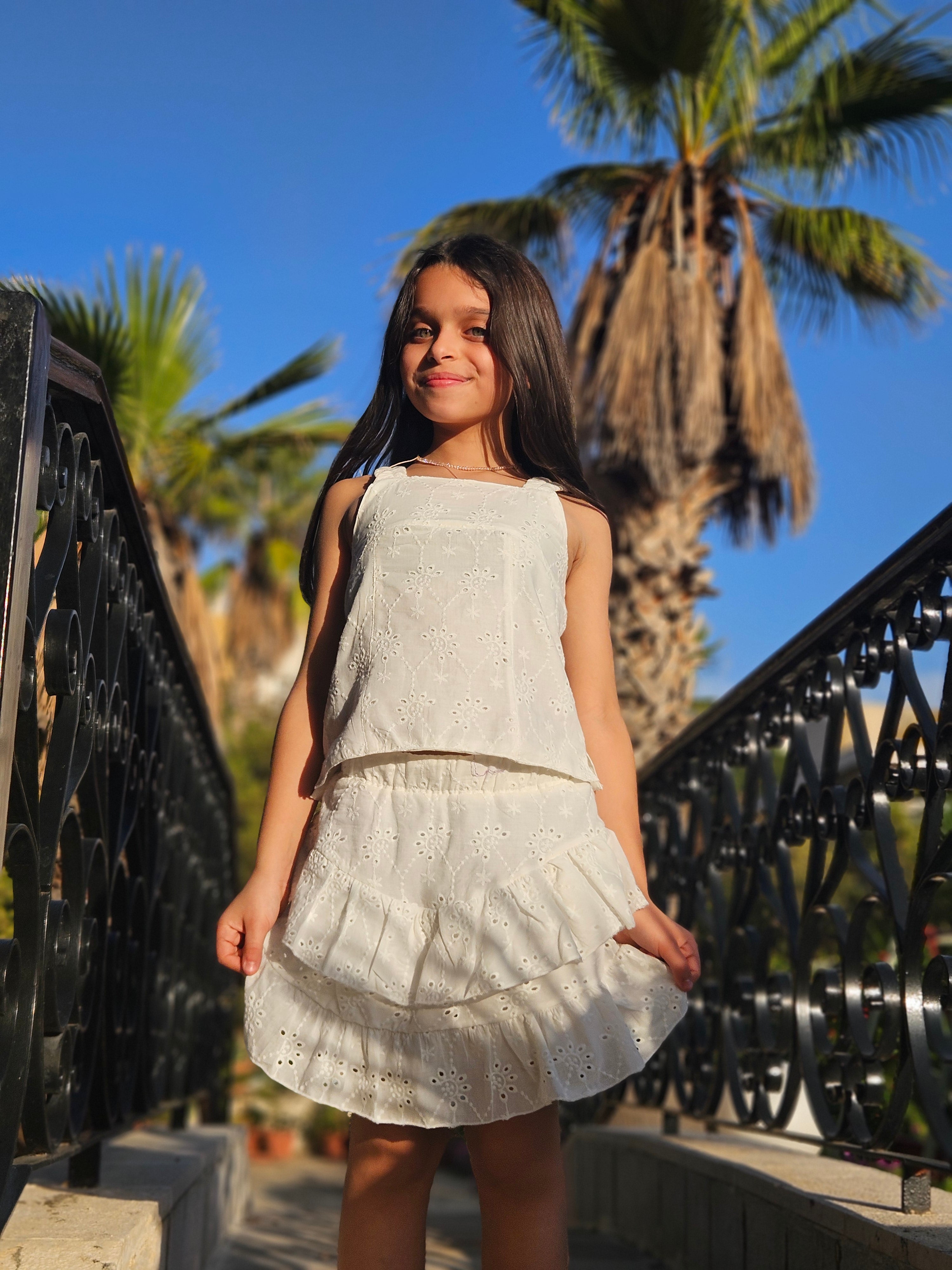 Broderie Anglaise Top - Girls