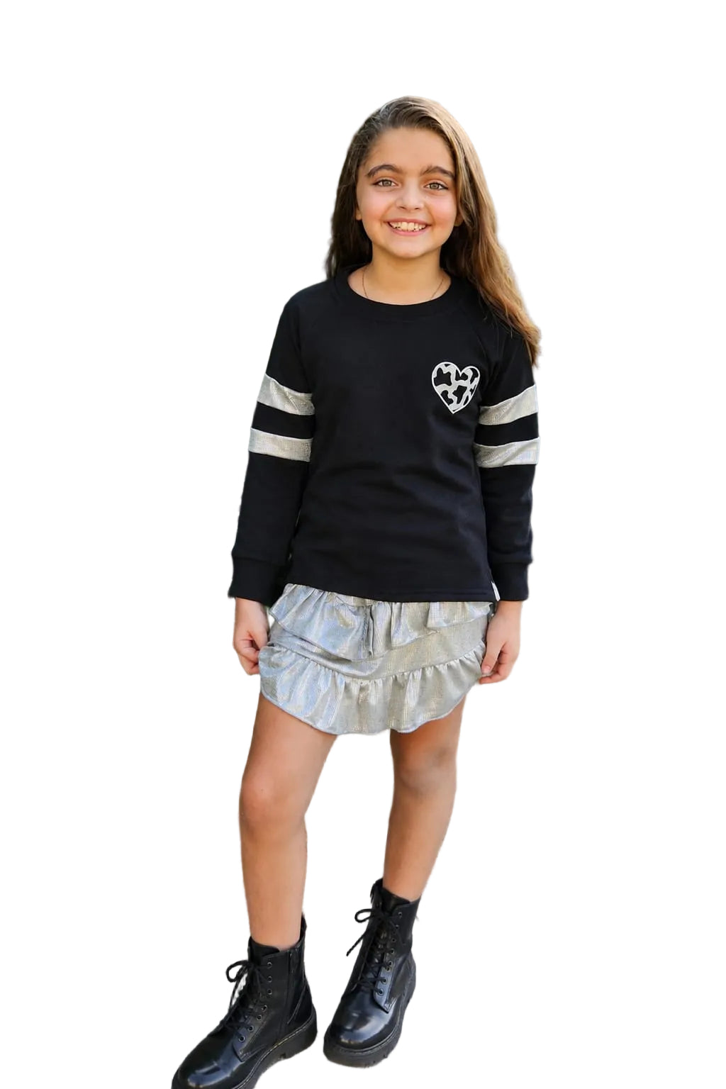 Heart Embroidered Sweatshirt