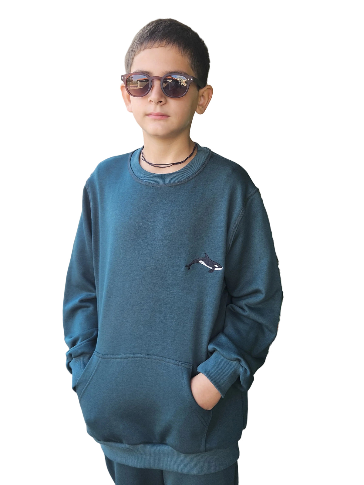 Whale Embroidered Sweatshirt