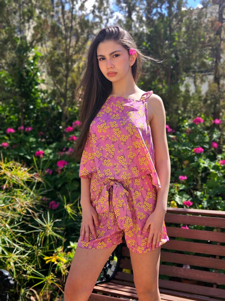 Viscose Floral Set - Woman
