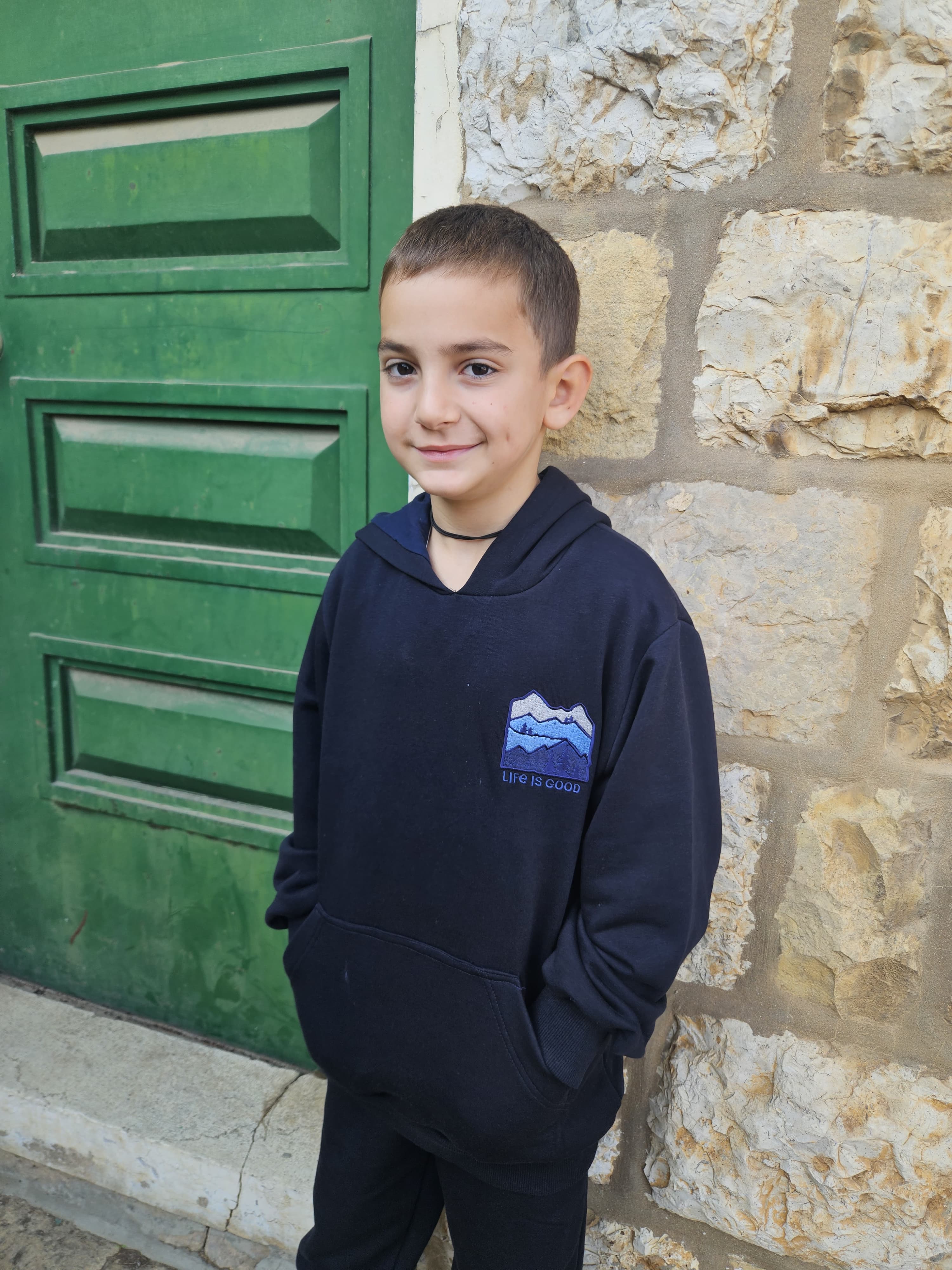 Mountain Embroidered Sweatshirt with Hoodie