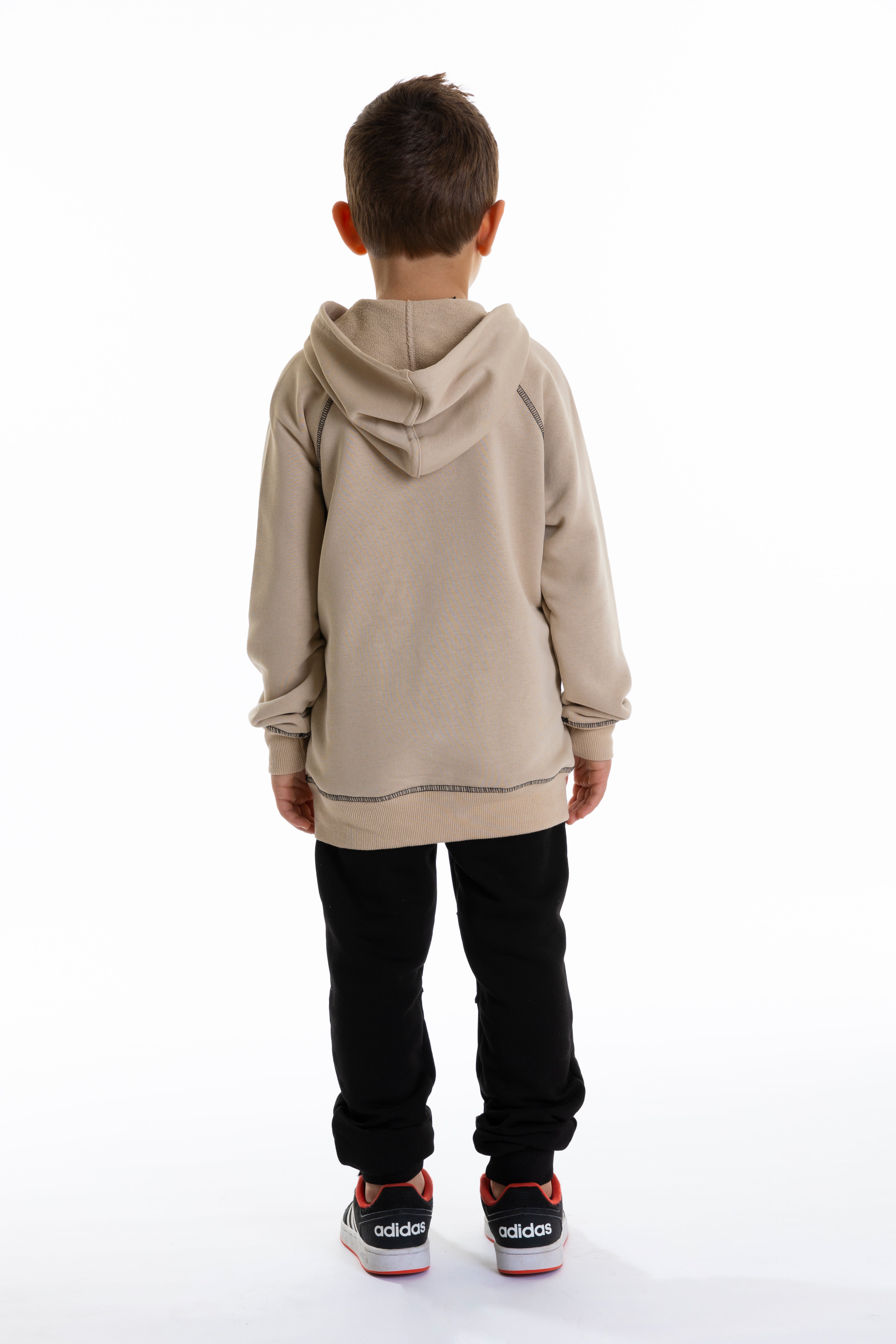 Rocket Sweatshirt with Hoodie For Boys - Beige - Pear