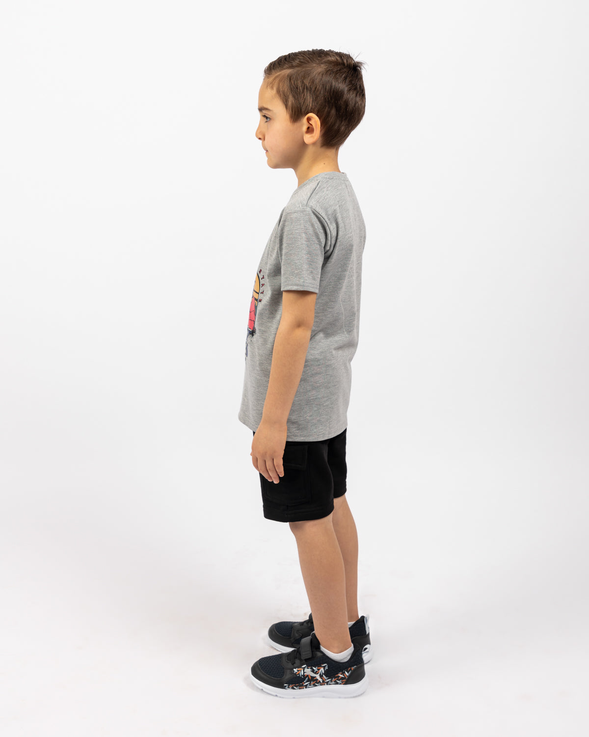 Printed T-shirt For Boys - Grey - Pear