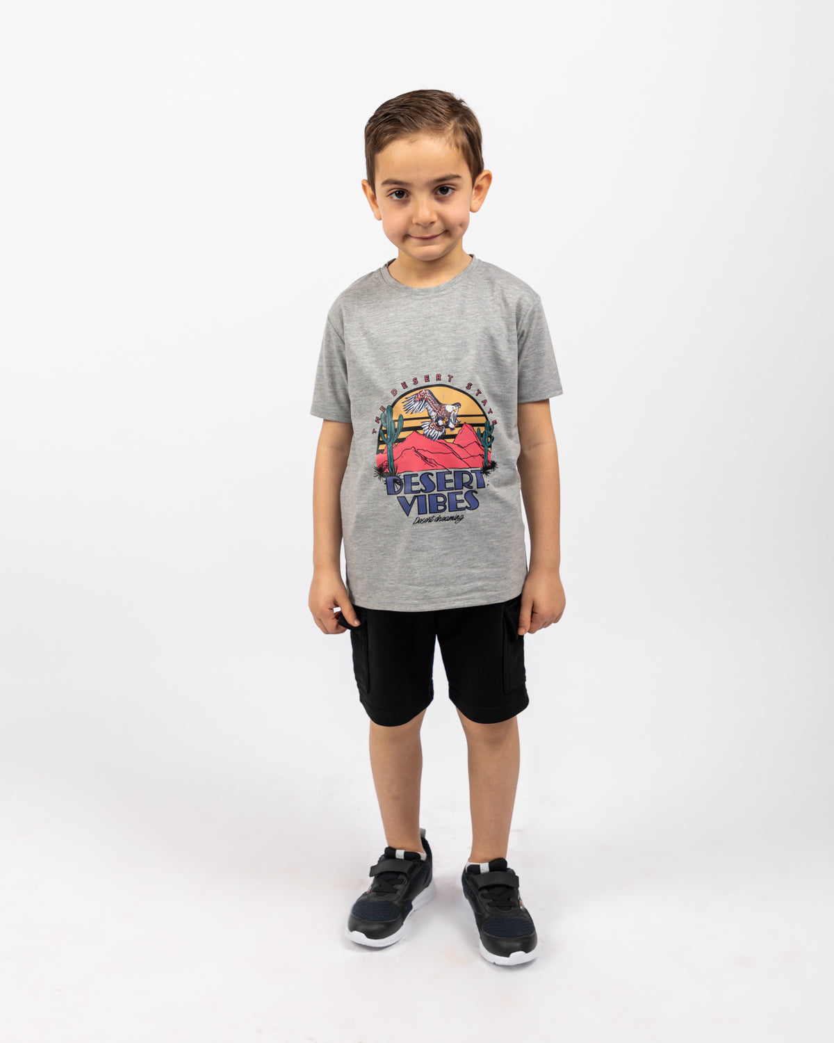 Printed T-shirt For Boys - Grey - Pear