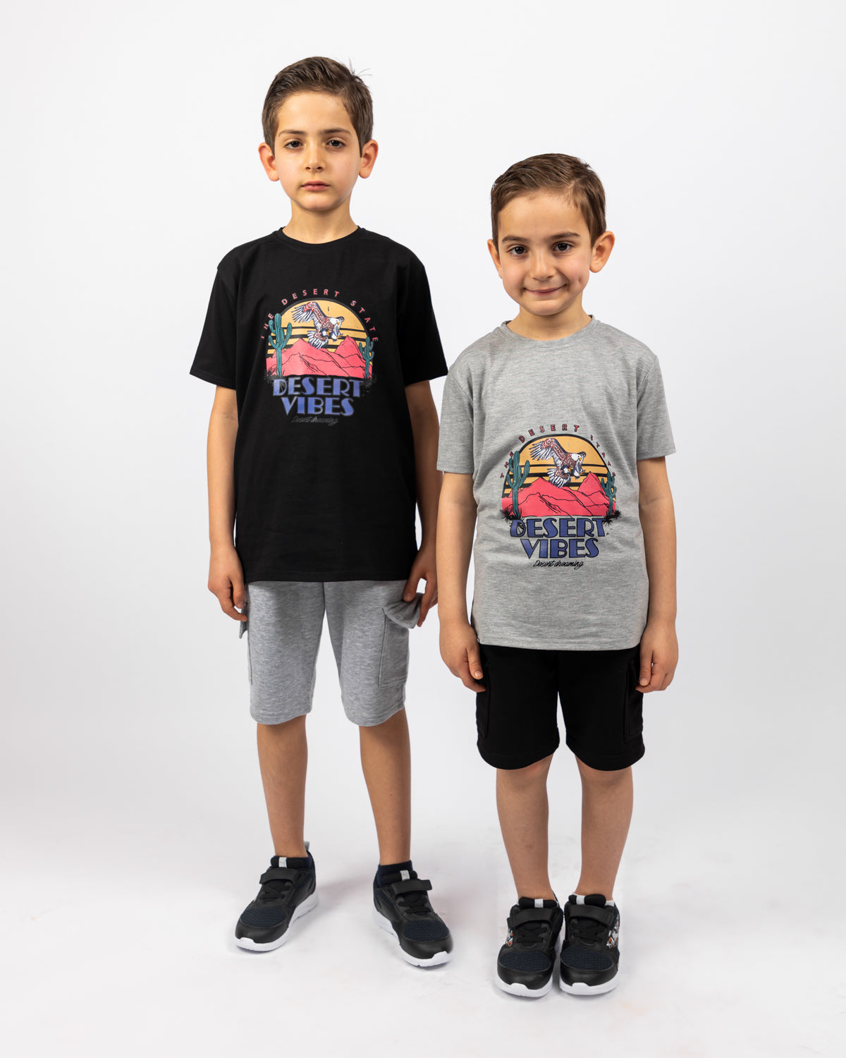 Printed T-shirt For Boys - Grey - Pear