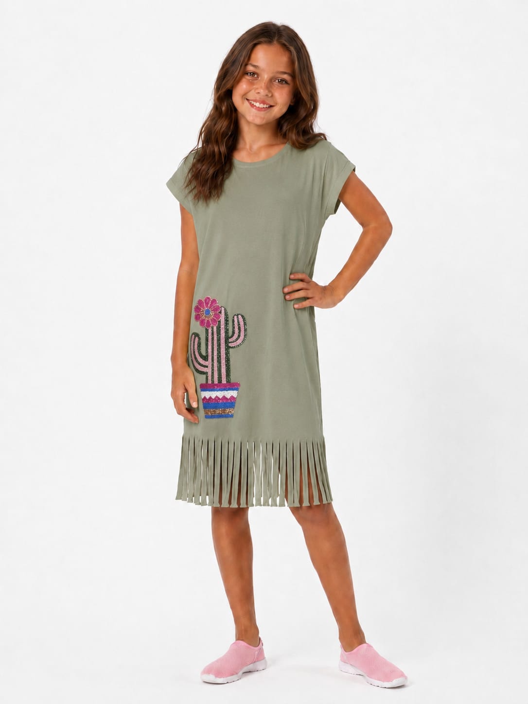 Cactus Fringe Dress
