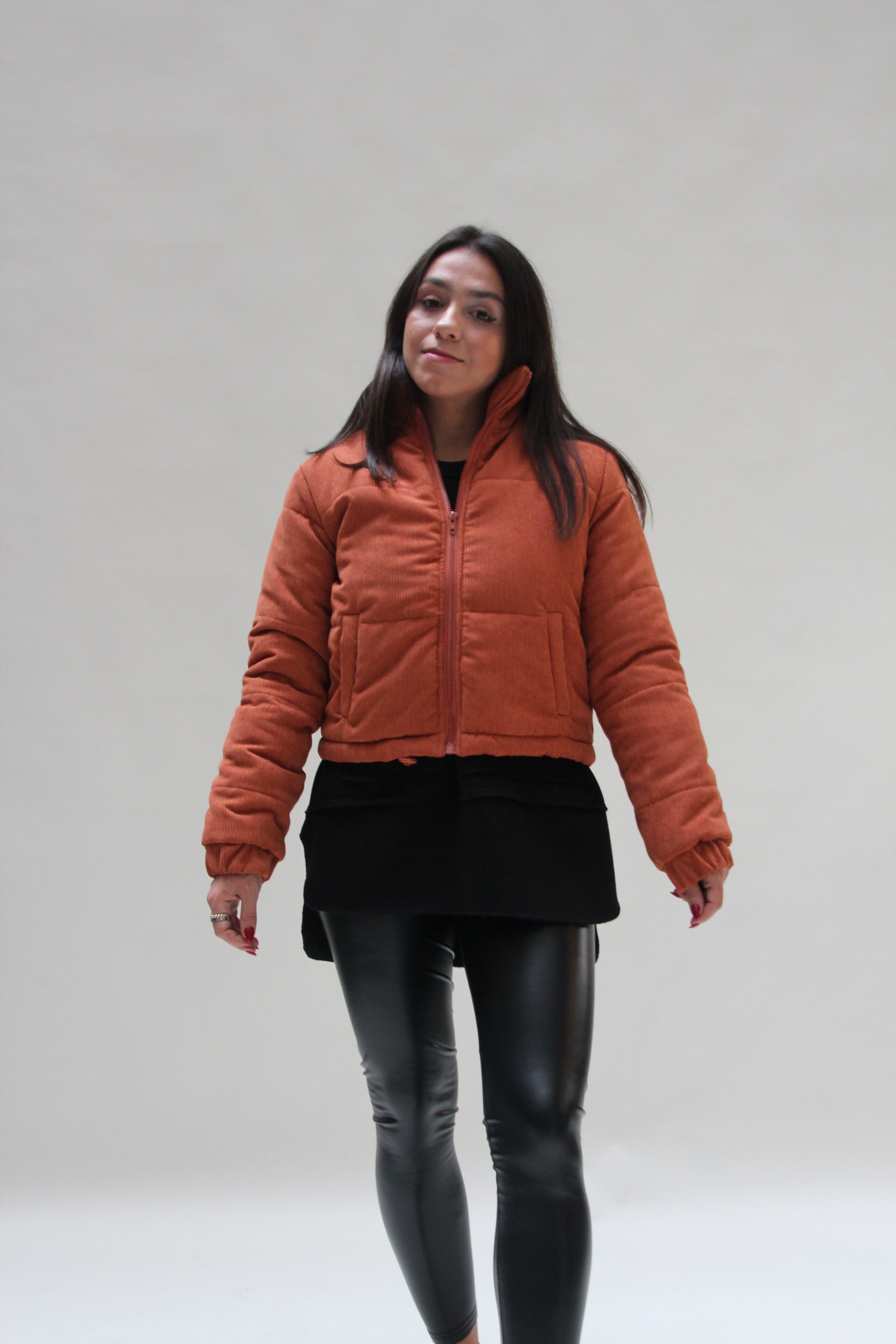Corduroy Jacket For Women - Brick