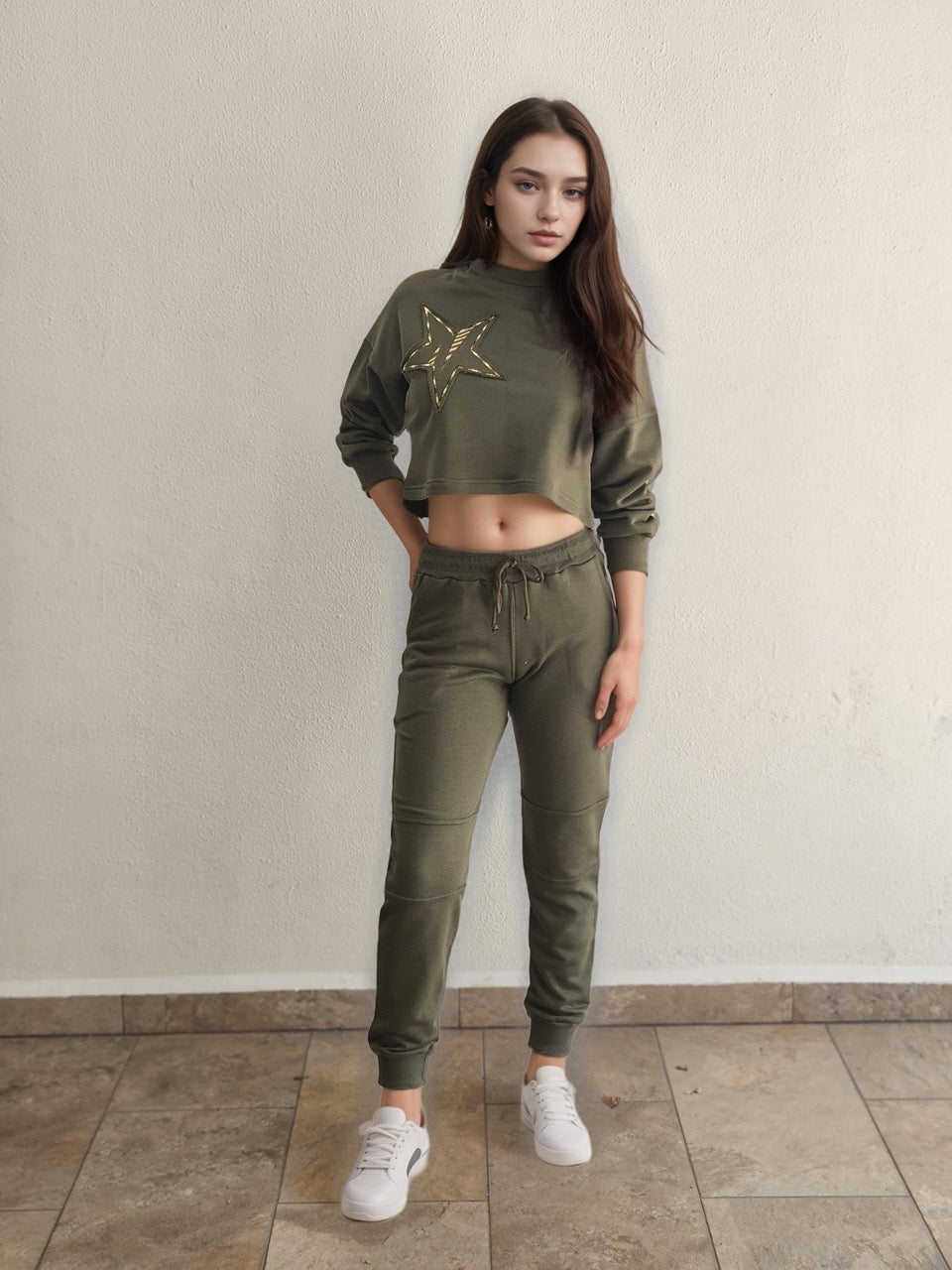 Star Cropped Hoodie