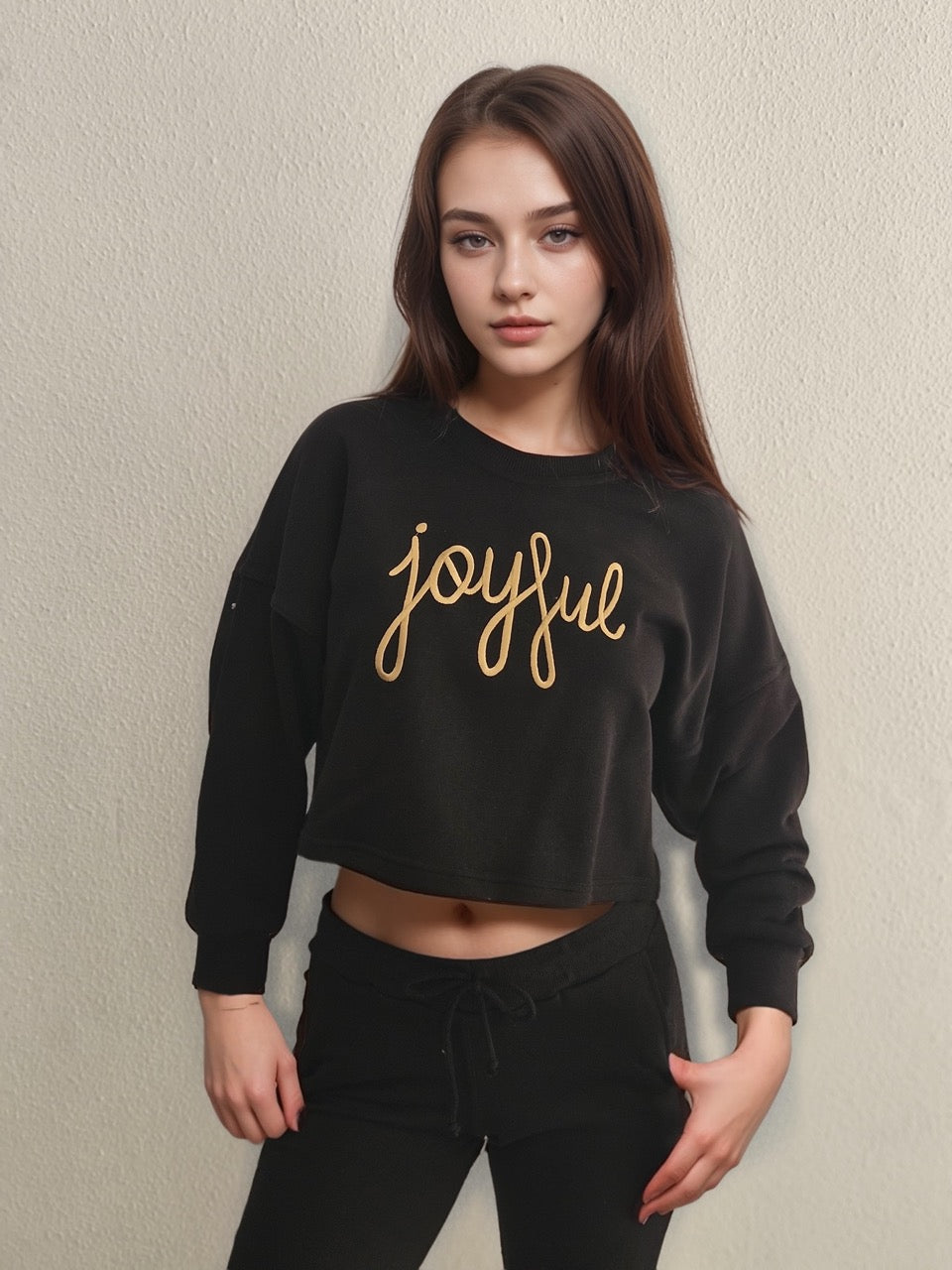 Joyful Sweatshirt with Studs