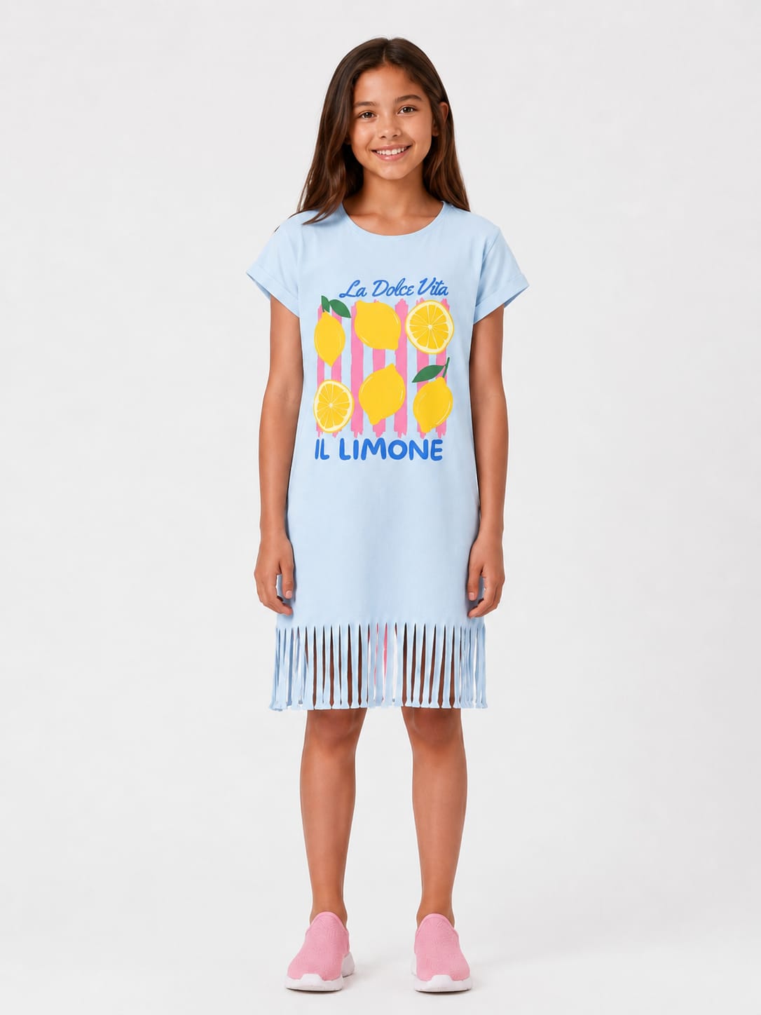 Lemon Fringe Dress