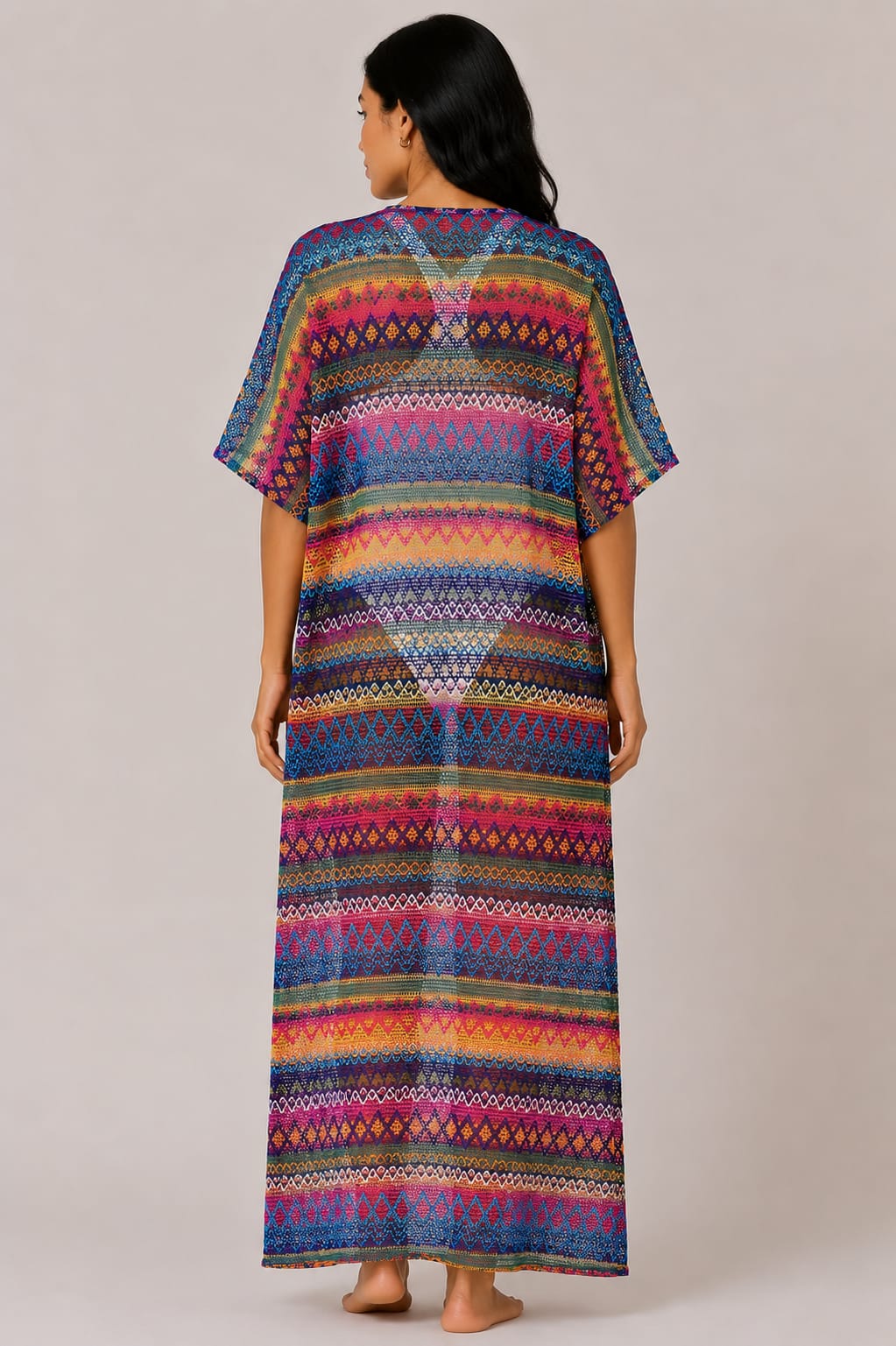 Multicolor Crochet Beach Cover-up
