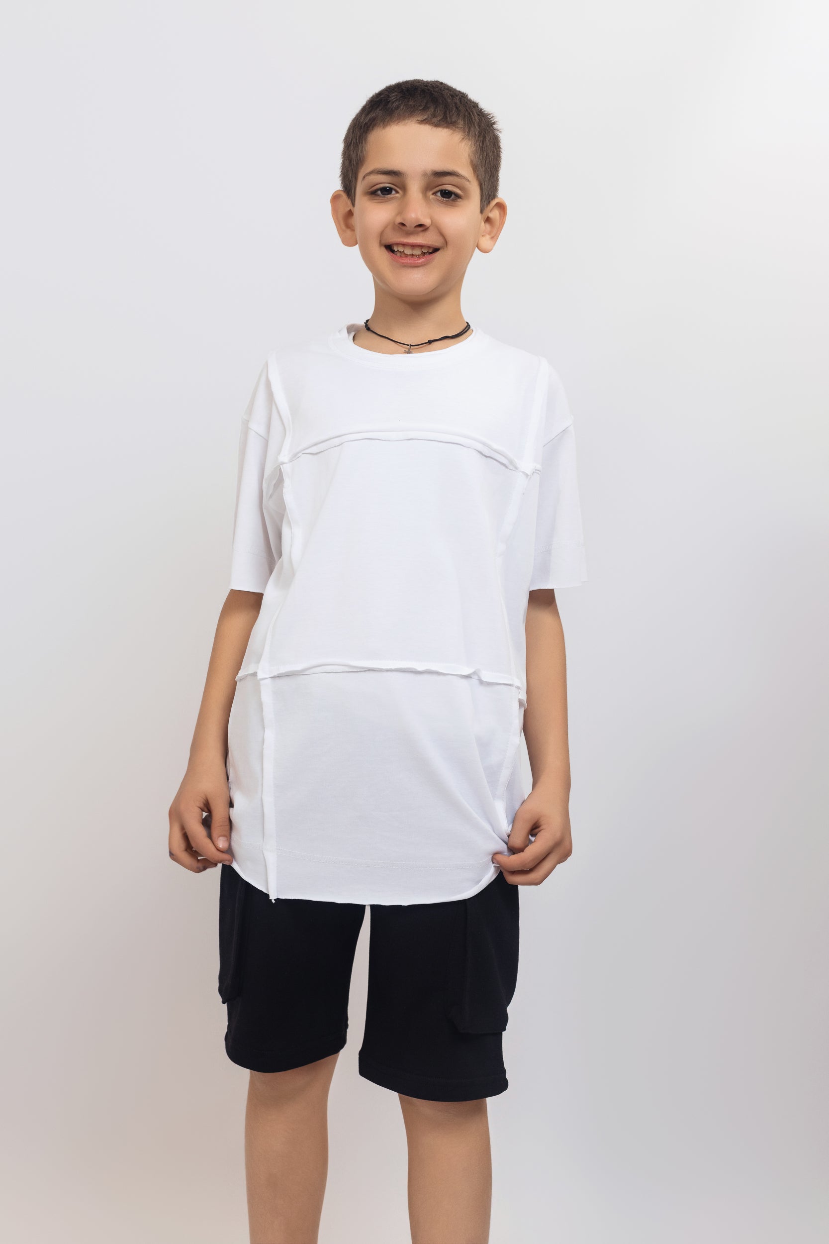 Oversized Nonfinished T-Shirt Unisex - White
