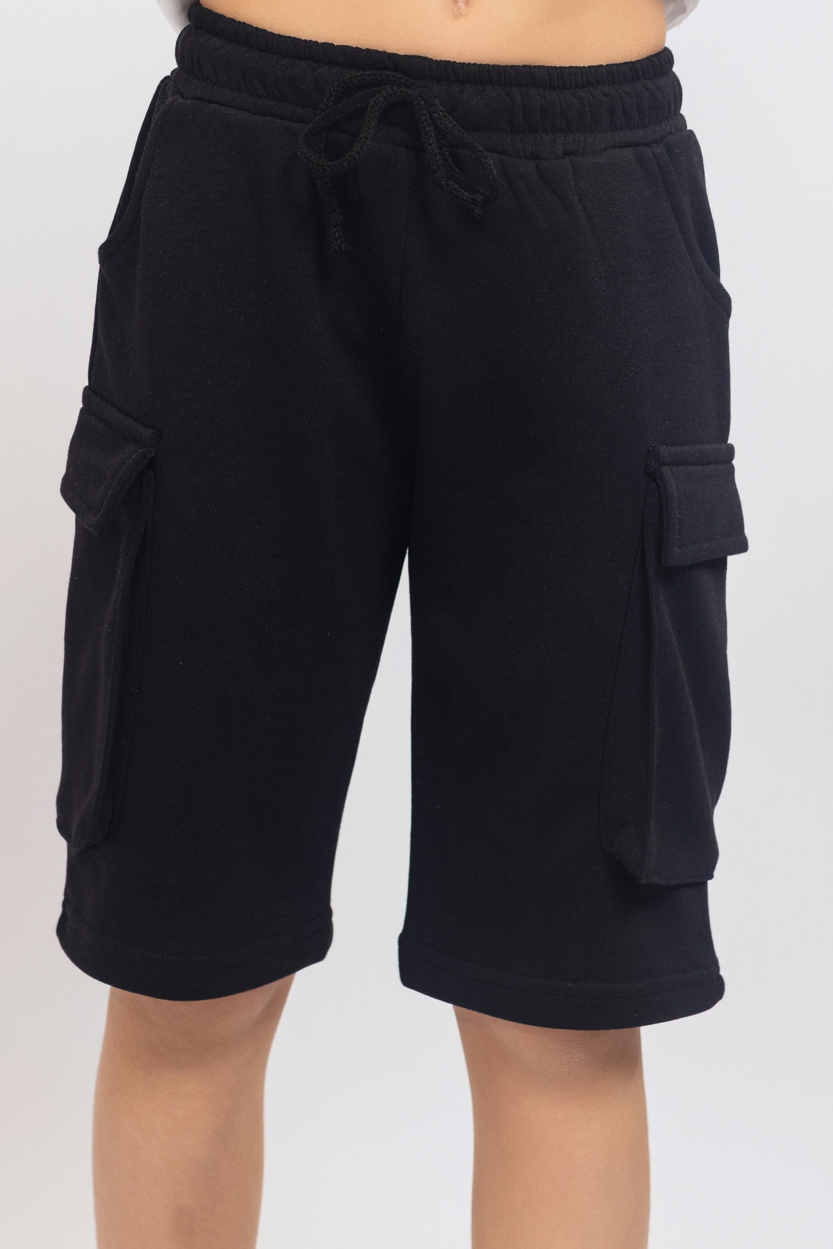 Cargo Shorts For Boys - Black