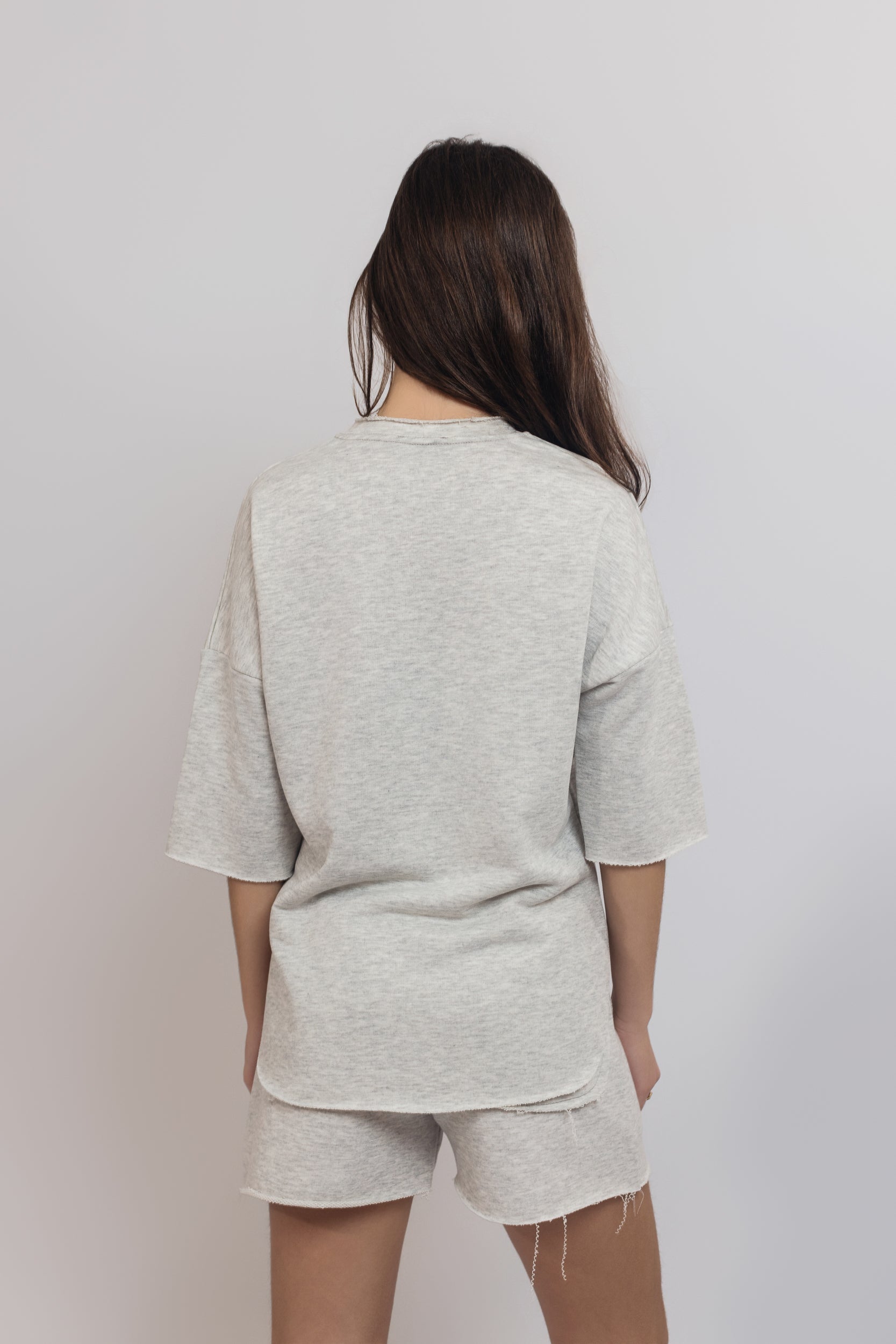 Oversized Sweatshirt With Pockets For Girls - Grey