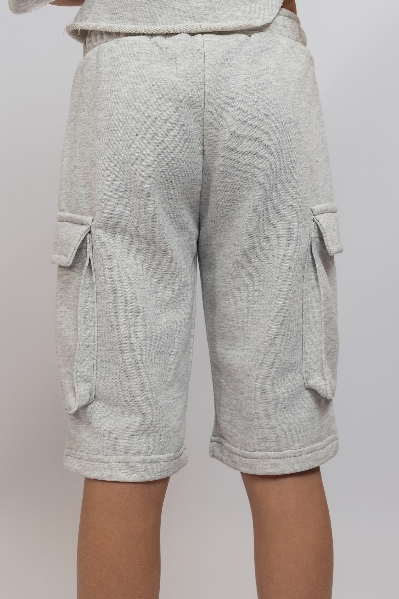 Cargo Shorts For Boys - Grey