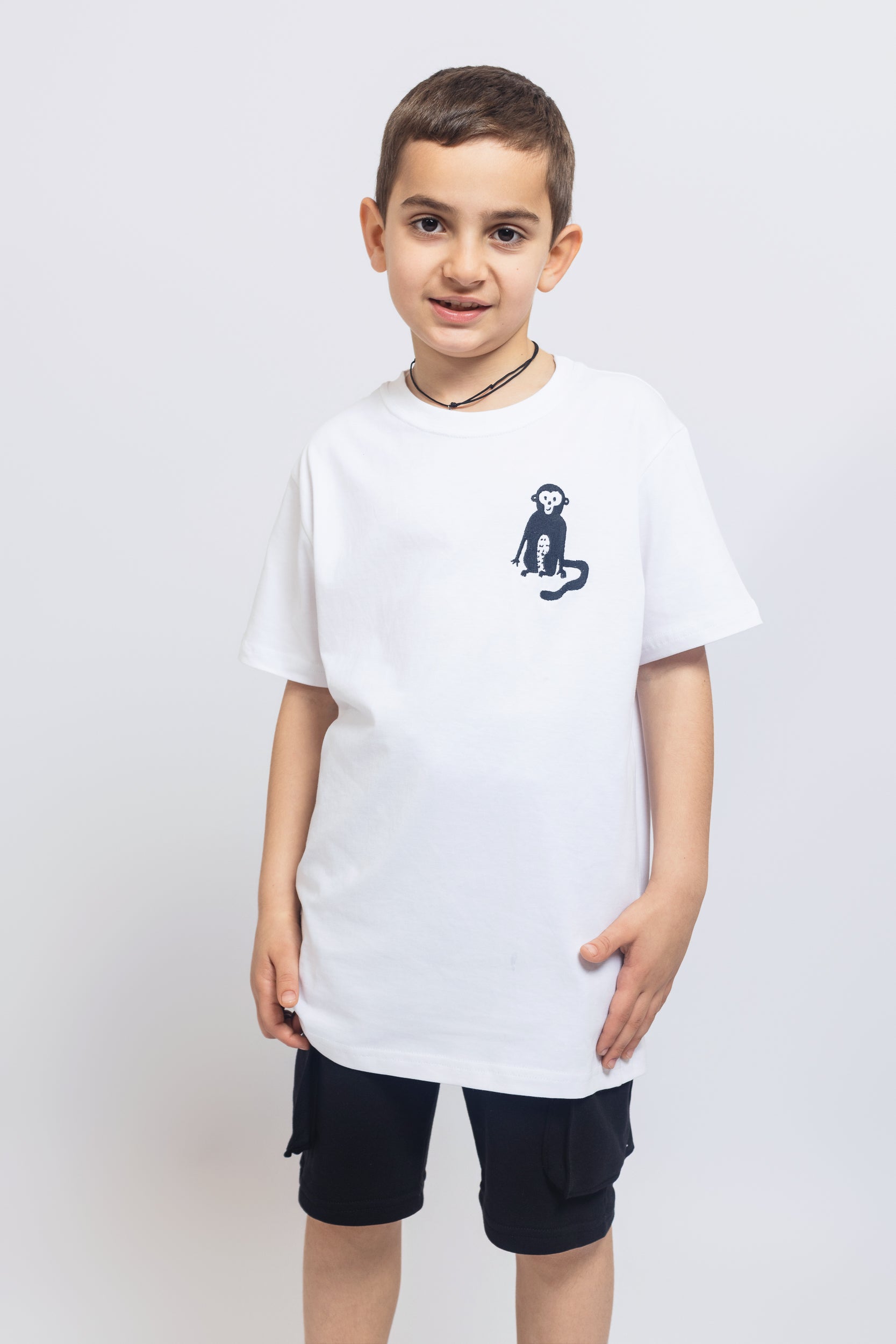 Monkey T-shirt For Boys - White