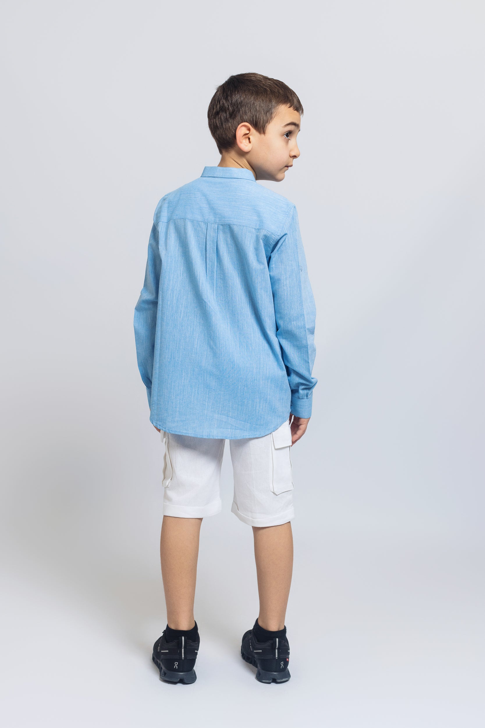 Linen Shirt For Boys - Blue