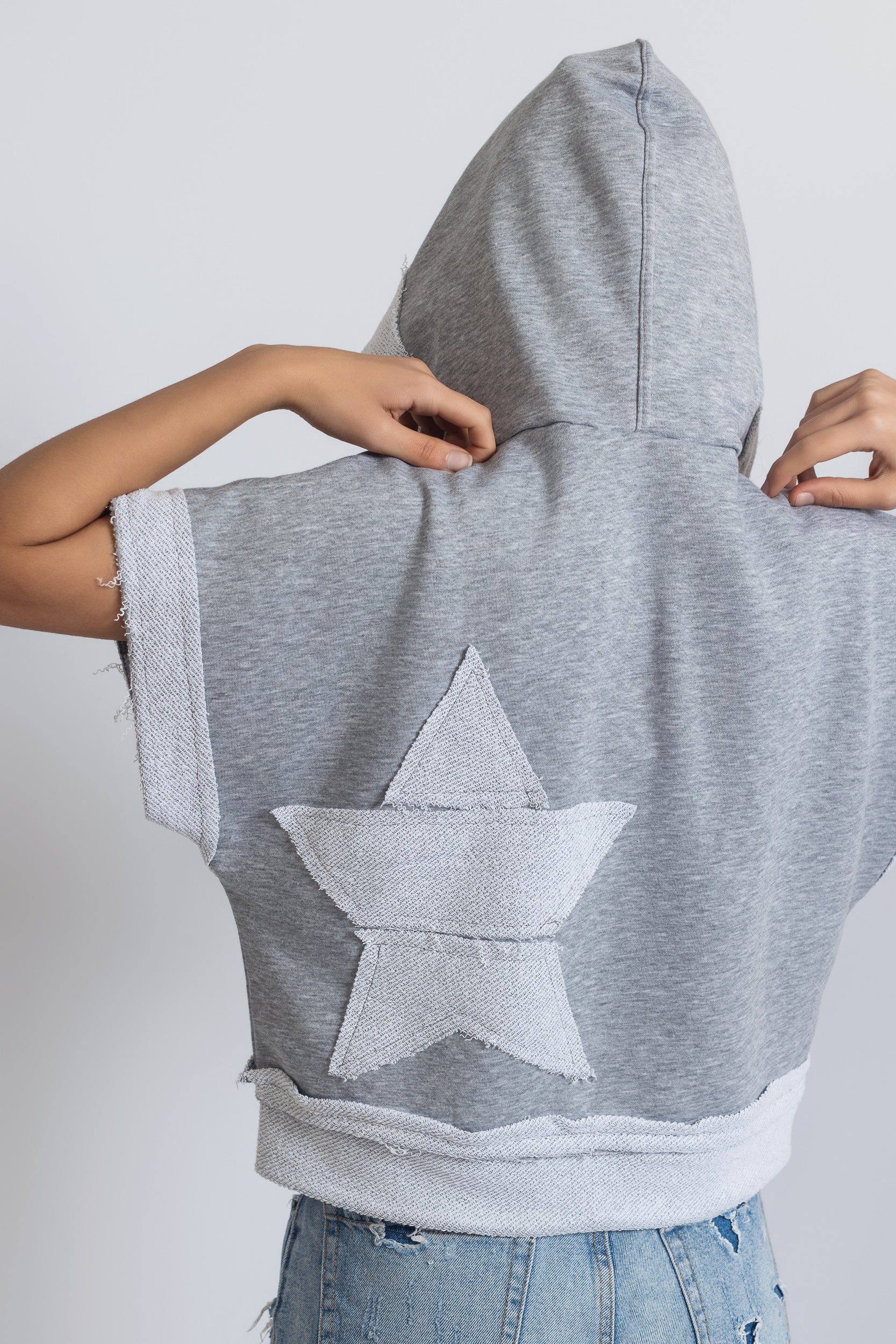 Star hooded sweatshirt For Women - Grey