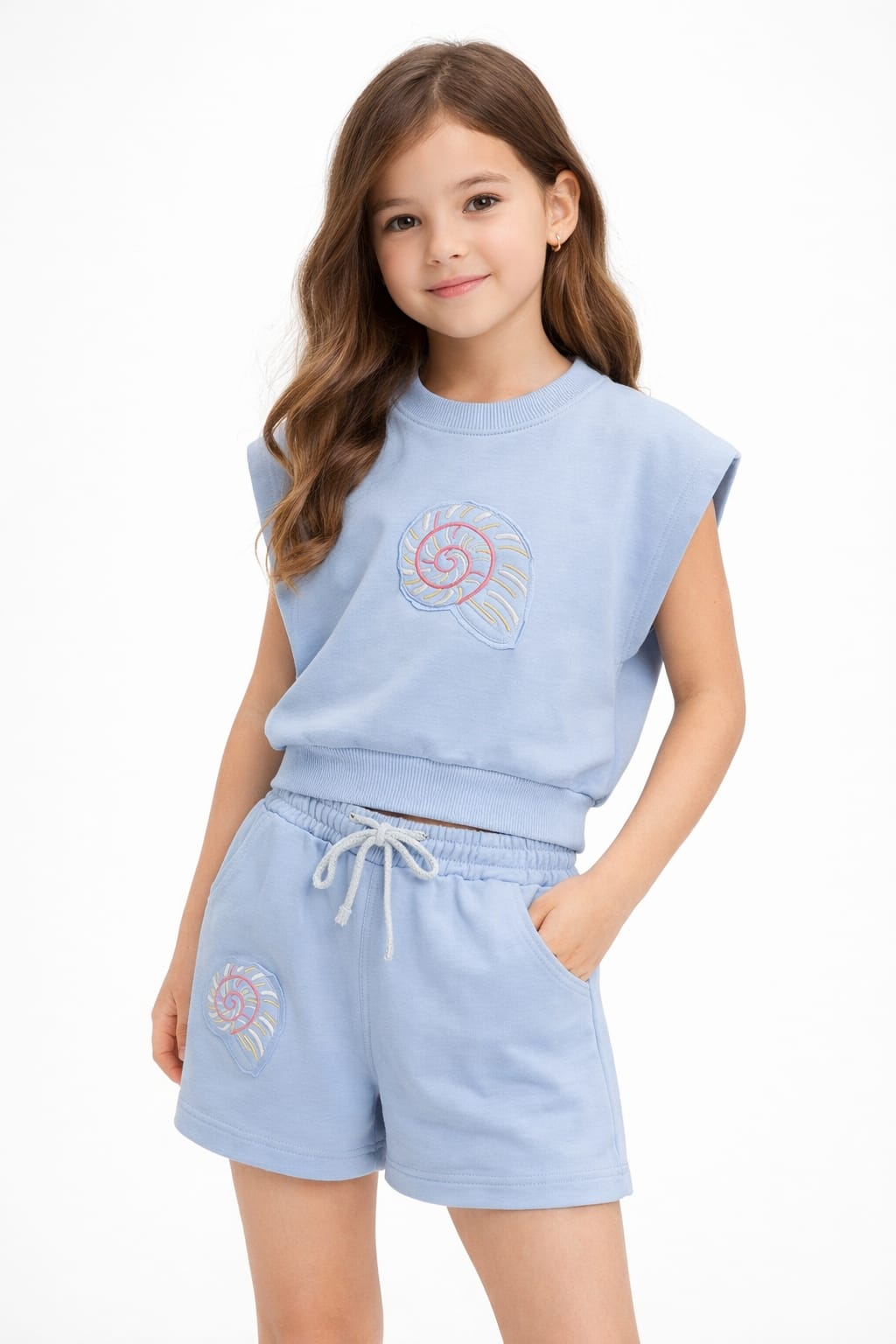 Seashell Embroidered Tracksuit SET